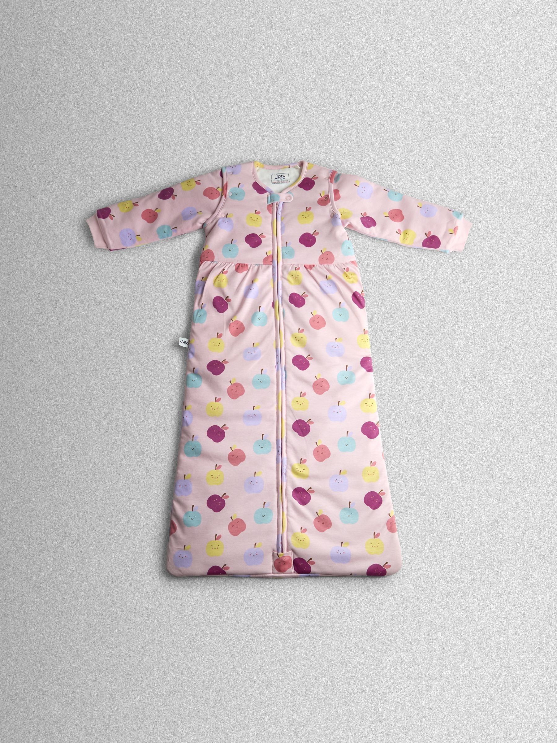 Pink Happy Apples 3.5 Tog Toddler Sleeping Bag - Image 1 of 4 Pink Happy Apples 3.5 Tog Toddler Sleeping Bag - Image 1 of 4