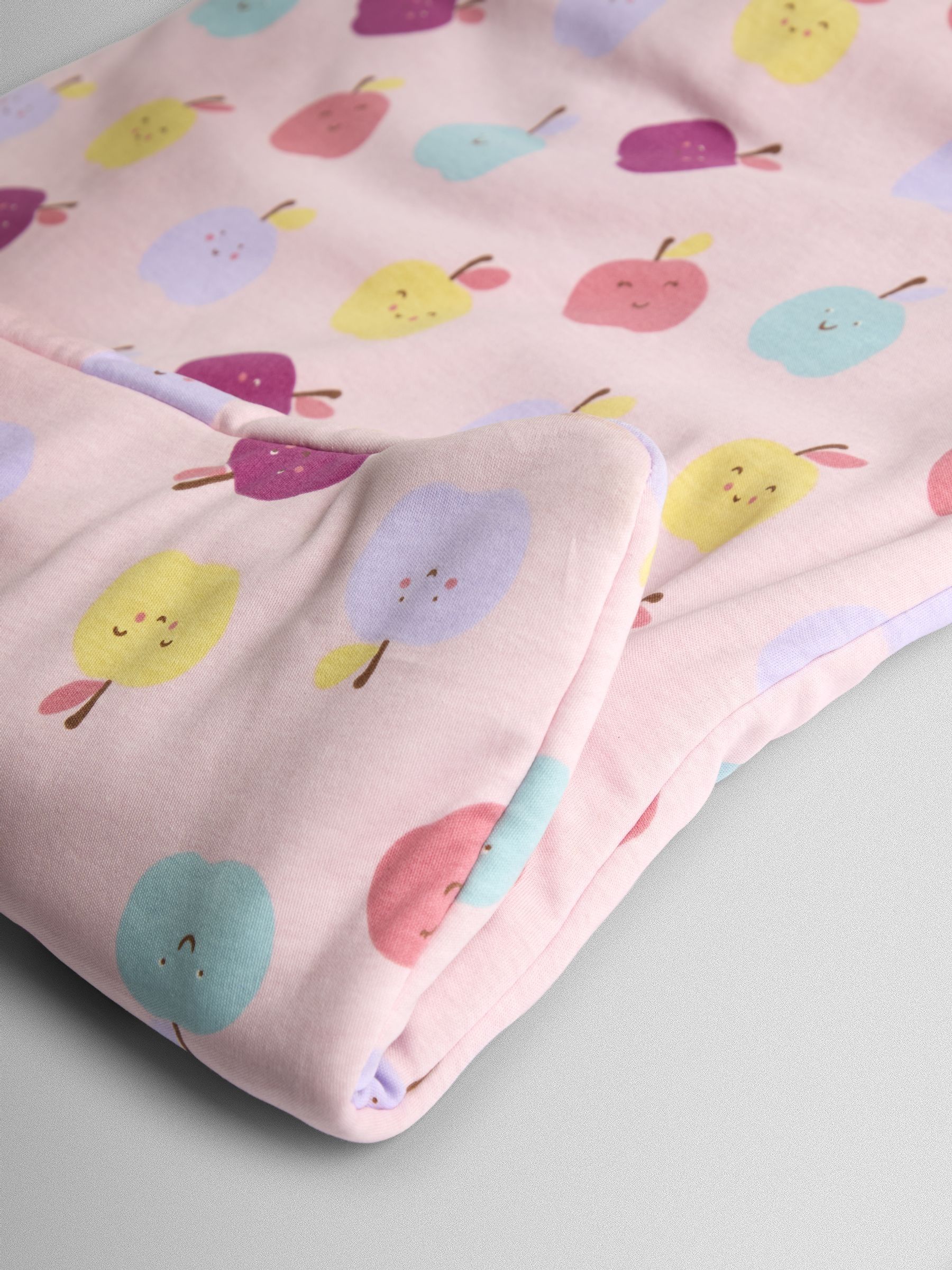 Pink Happy Apples 3.5 Tog Toddler Sleeping Bag - Image 3 of 4