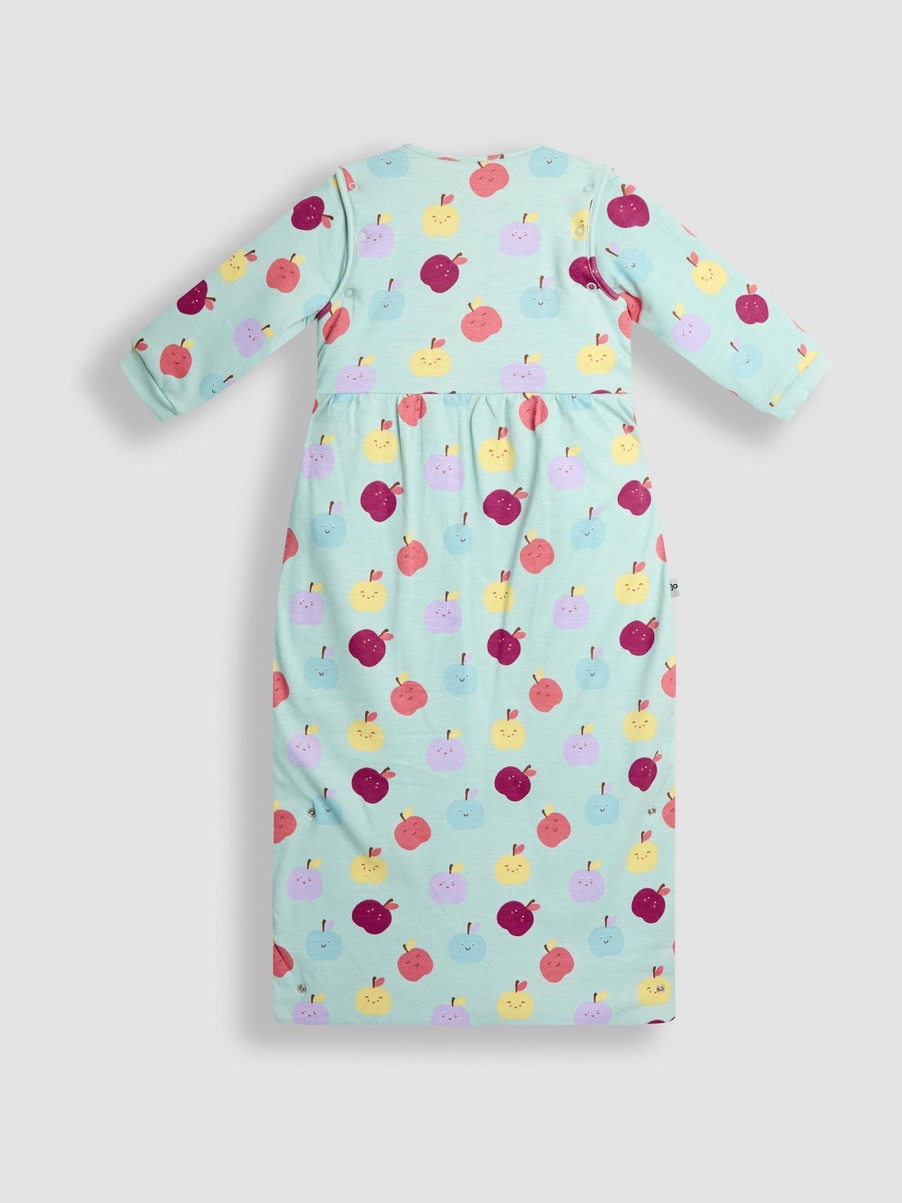 Green Happy Apples 2.5 Tog Sleeved Toddler Sleeping Bag - Image 2 of 4 Green Happy Apples 2.5 Tog Sleeved Toddler Sleeping Bag - Image 2 of 4