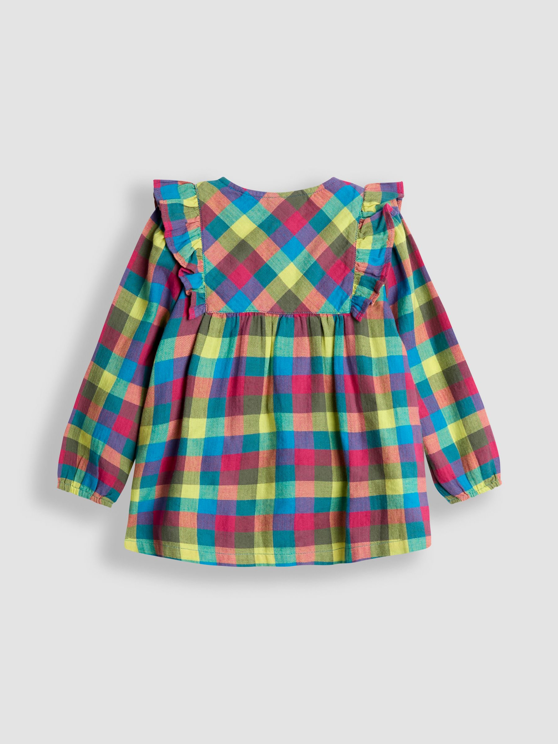Green Check Blouse, Leggings & Borg Gilet Set - Image 3 of 9
