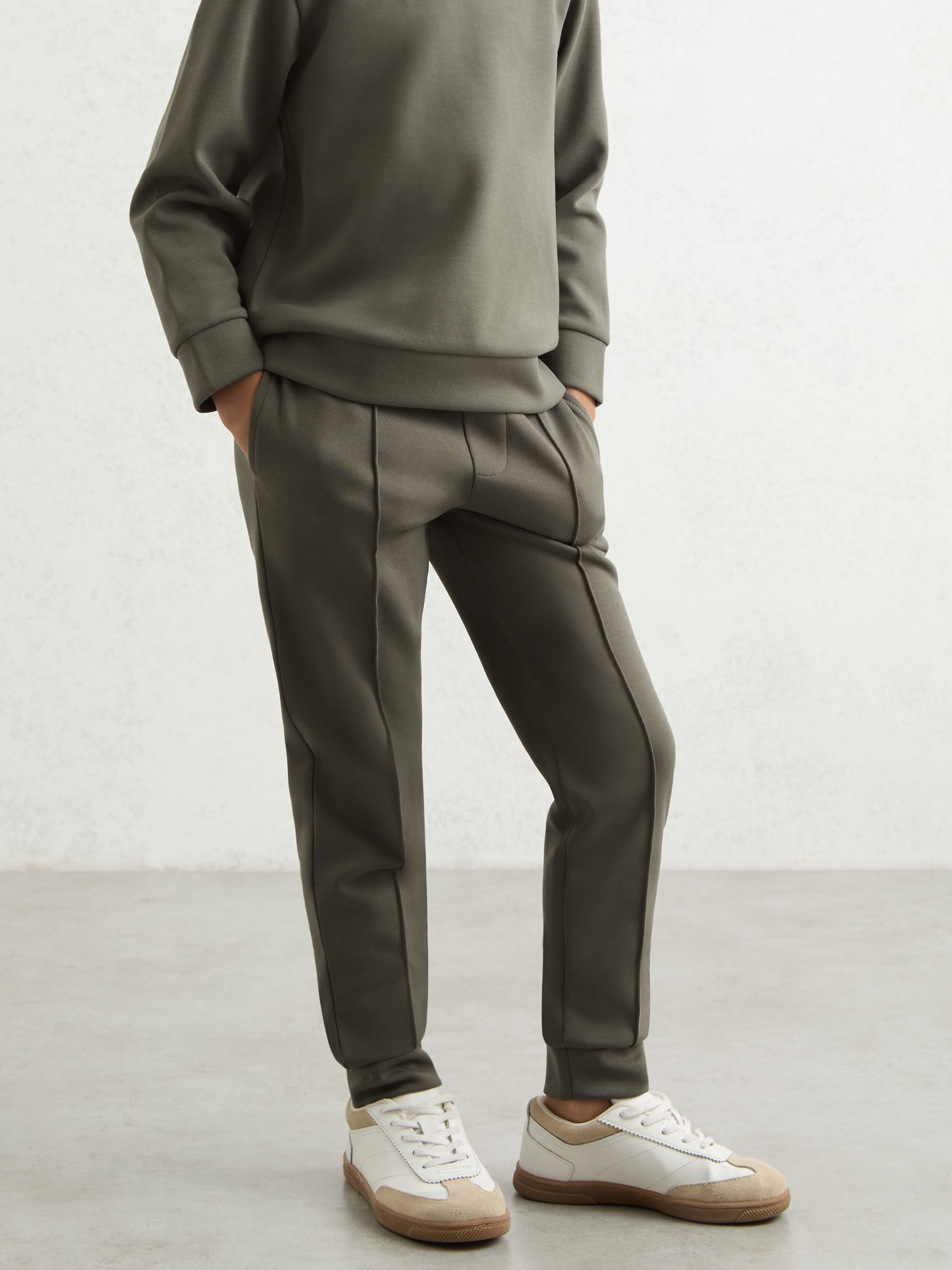 9-13 yrs Interlock Drawstring Joggers in Dark Sage - Image 3 of 4