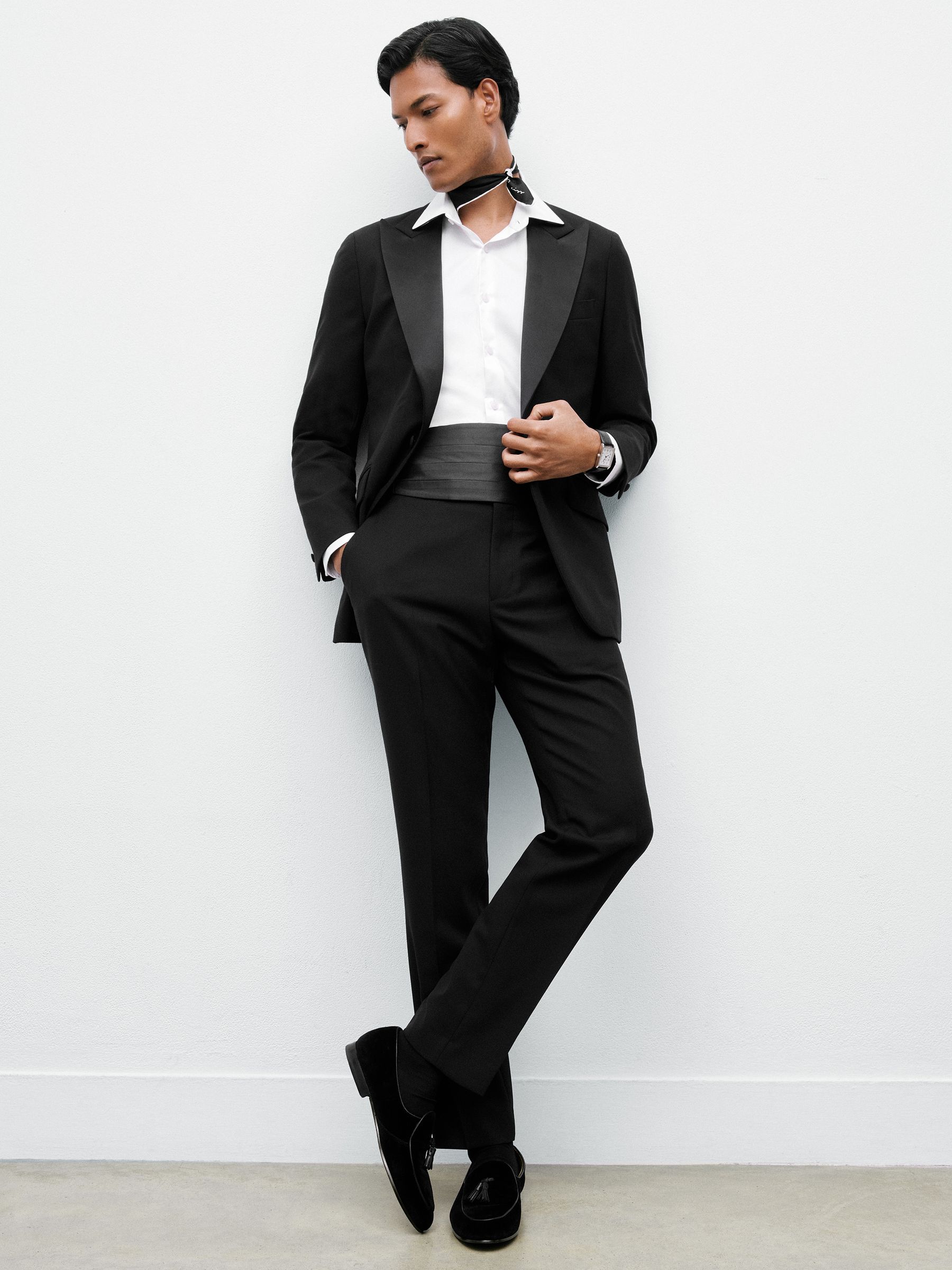 Velvet Tassel-Detail Loafers in Black - image 3