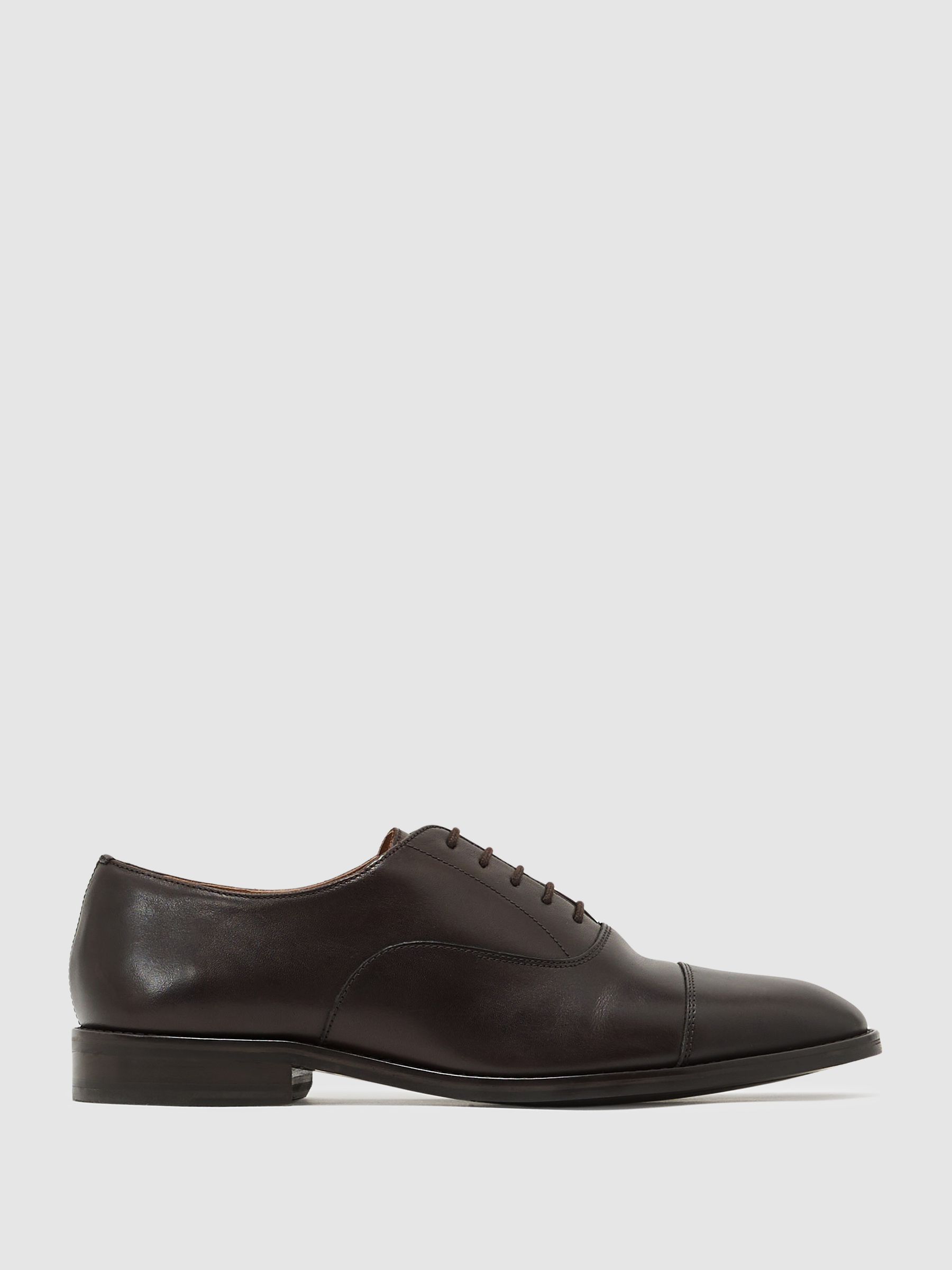 Leather Lace Up Oxford Shoes in Dark Brown - Image 2 of 8 Leather Lace Up Oxford Shoes in Dark Brown - Image 2 of 8