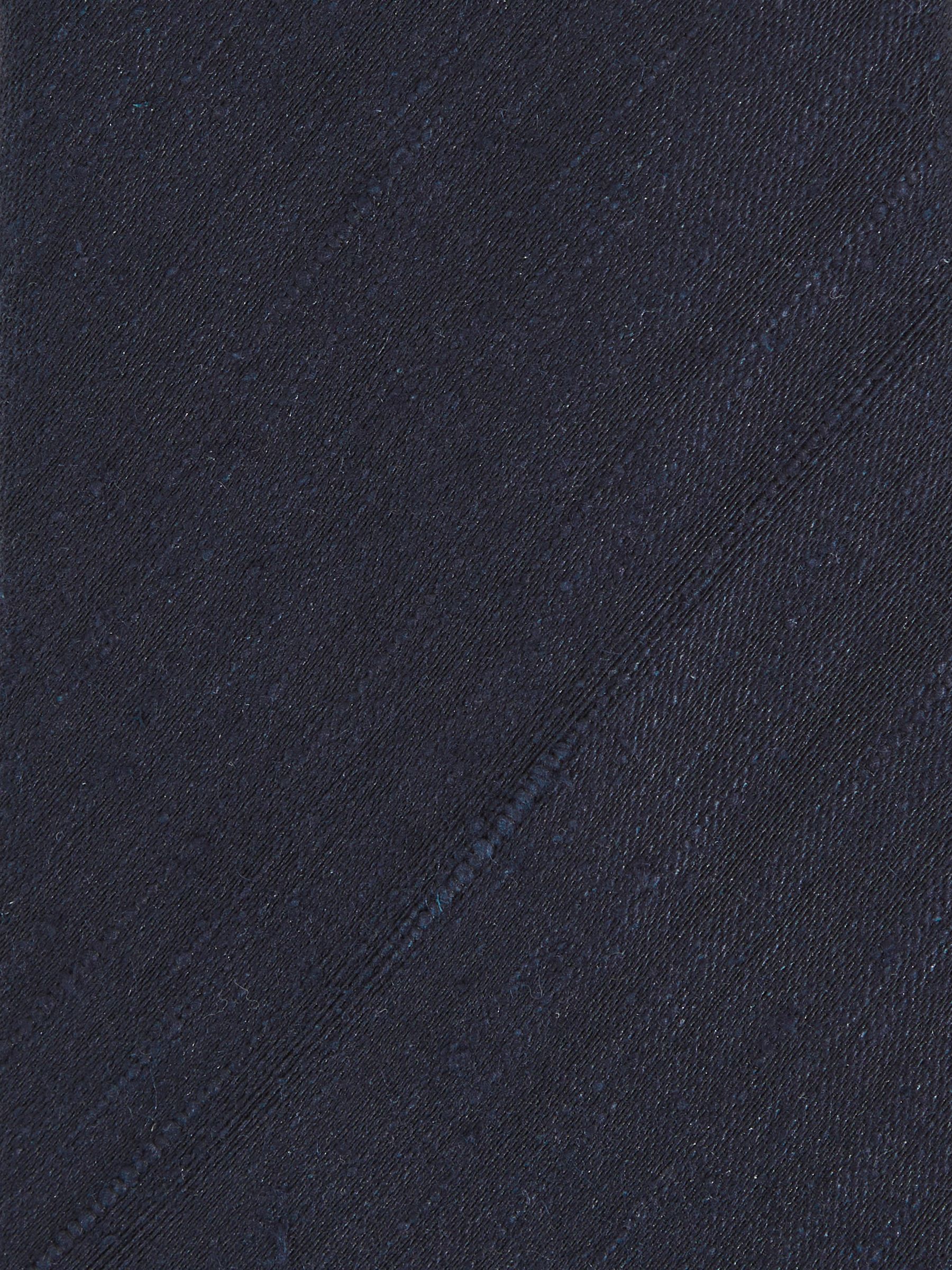 Silk Blend Textured Tie in Navy - Image 6 of 6