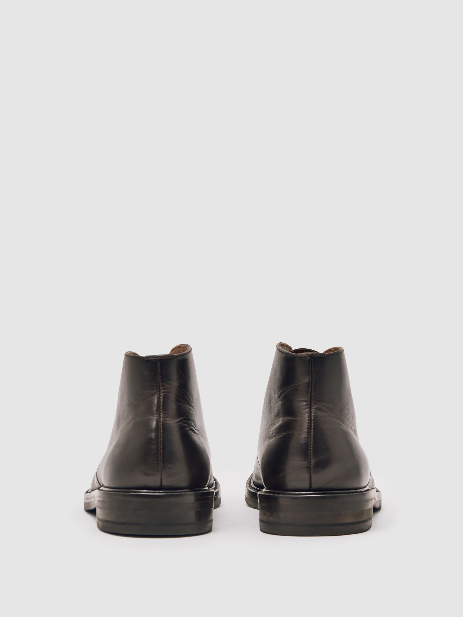 Leather Lace-up Chukka Boots in Dark Brown - image 2