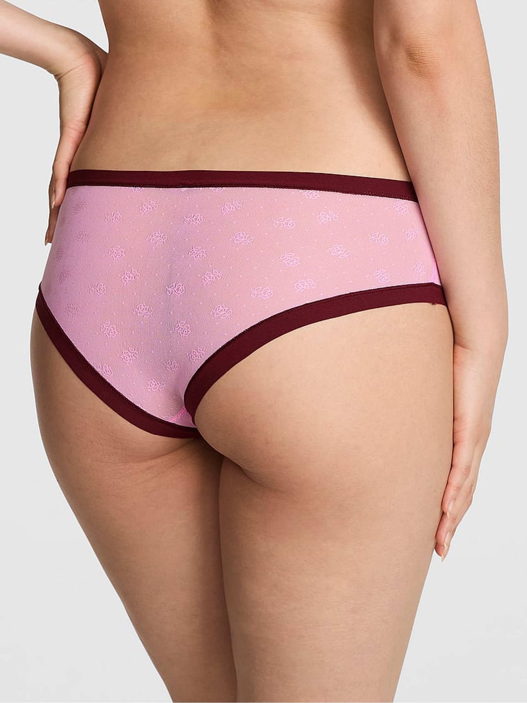 Pink Lollipop Cheeky No Show Rib Mesh Knickers - Image 2 of 3