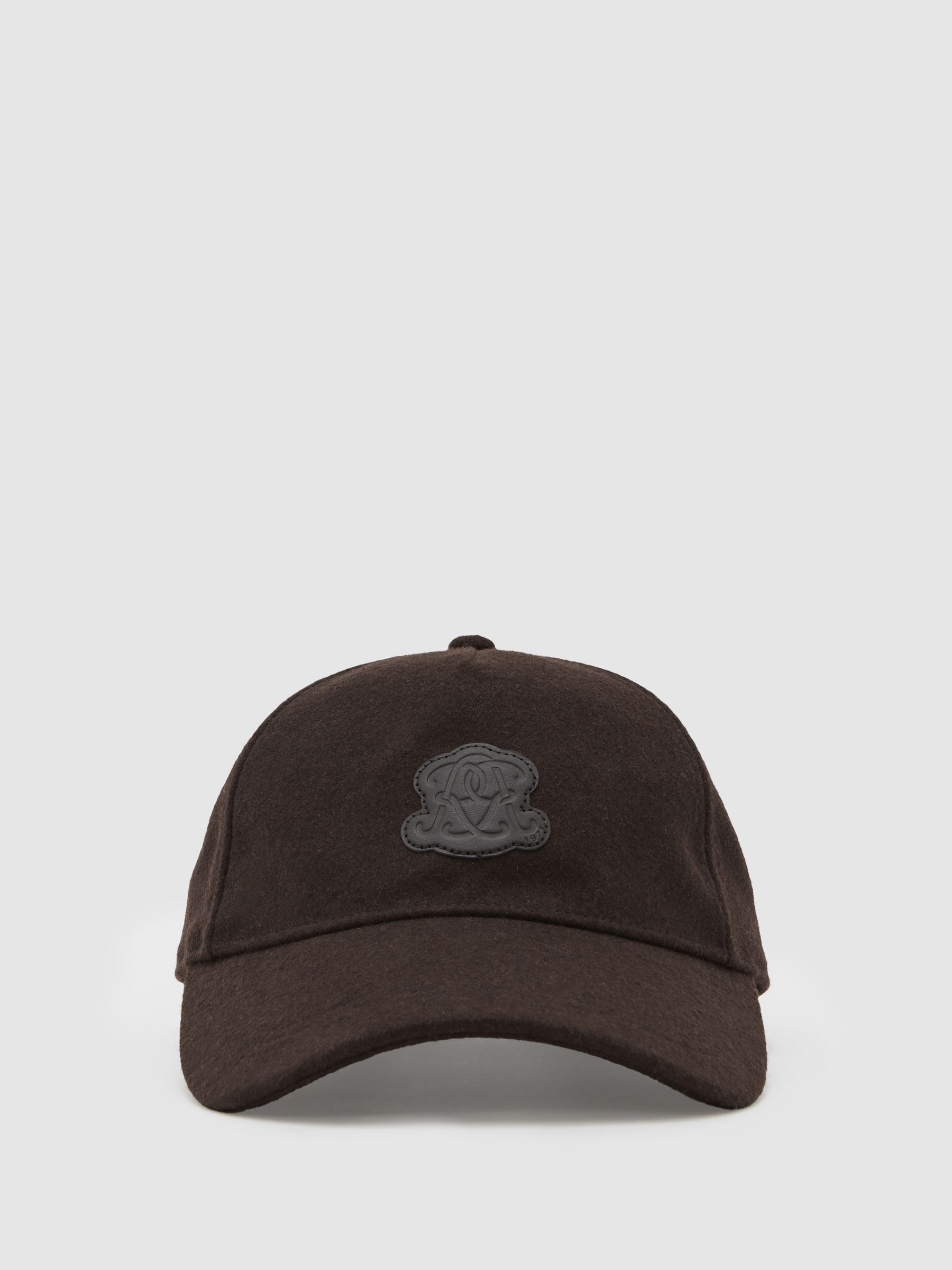 Monogram Appliqué Wool-Blend Cap in Dark Brown - Image 2 of 6