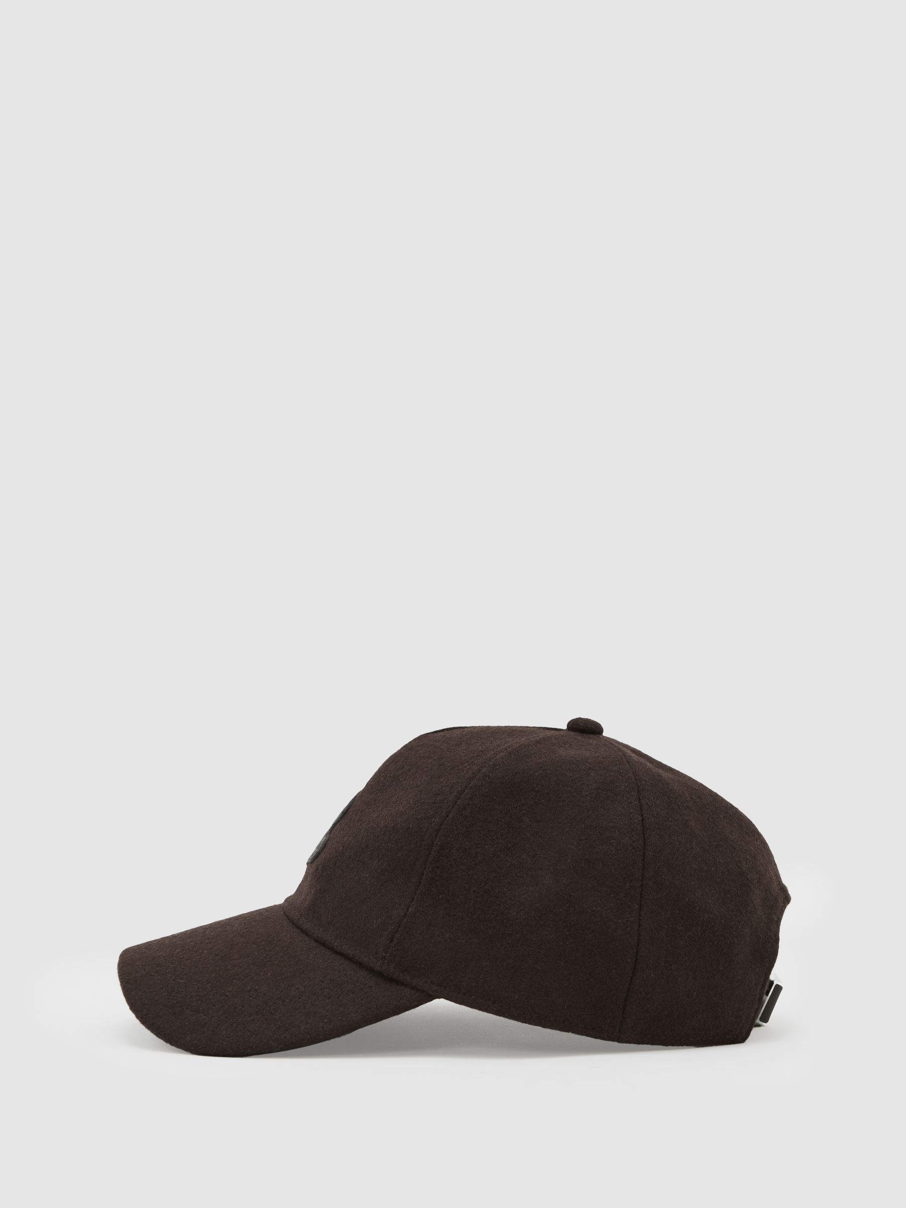 Monogram Appliqué Wool-Blend Cap in Dark Brown - Image 4 of 6