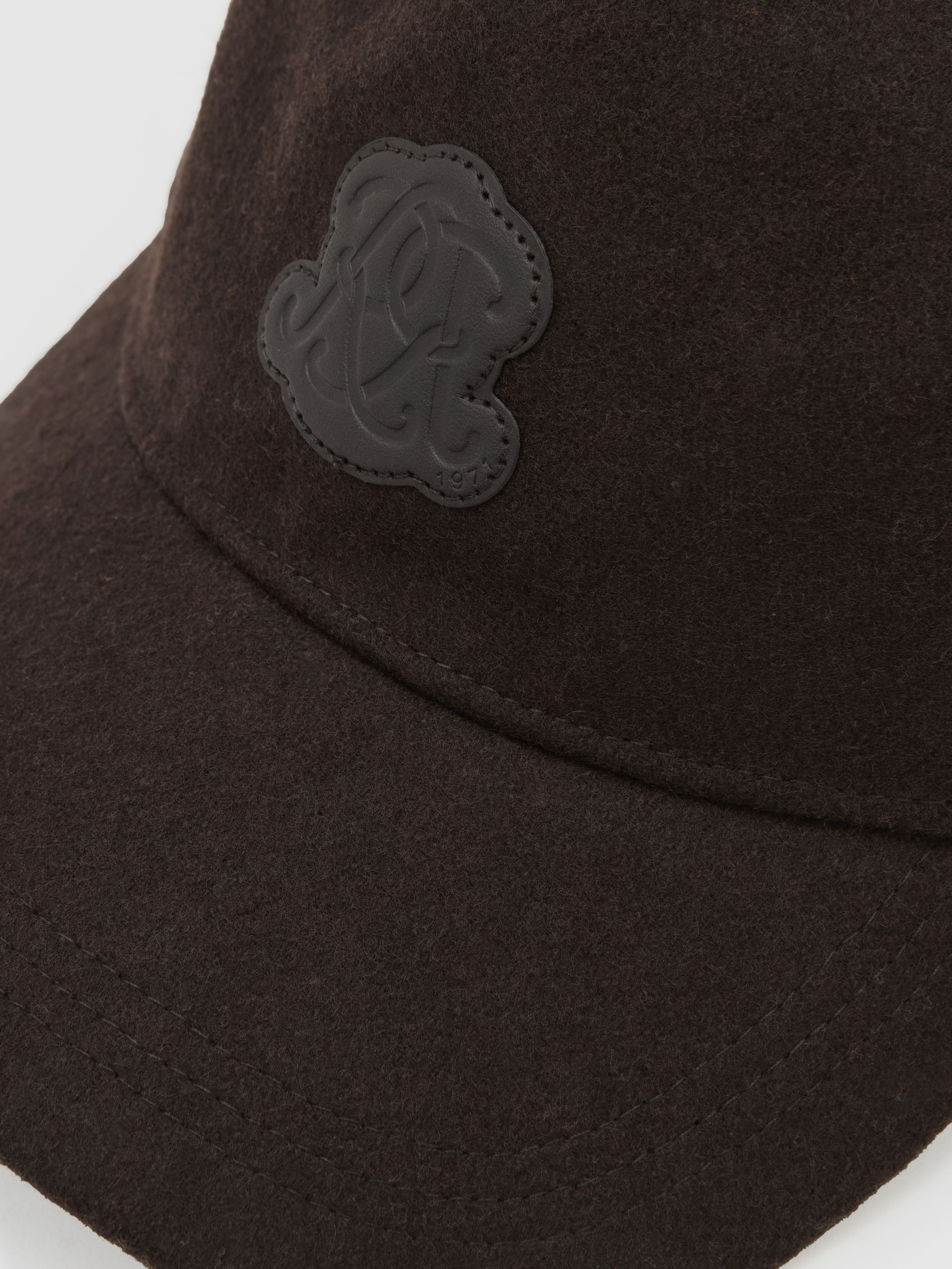 Monogram Appliqué Wool-Blend Cap in Dark Brown - Image 6 of 6