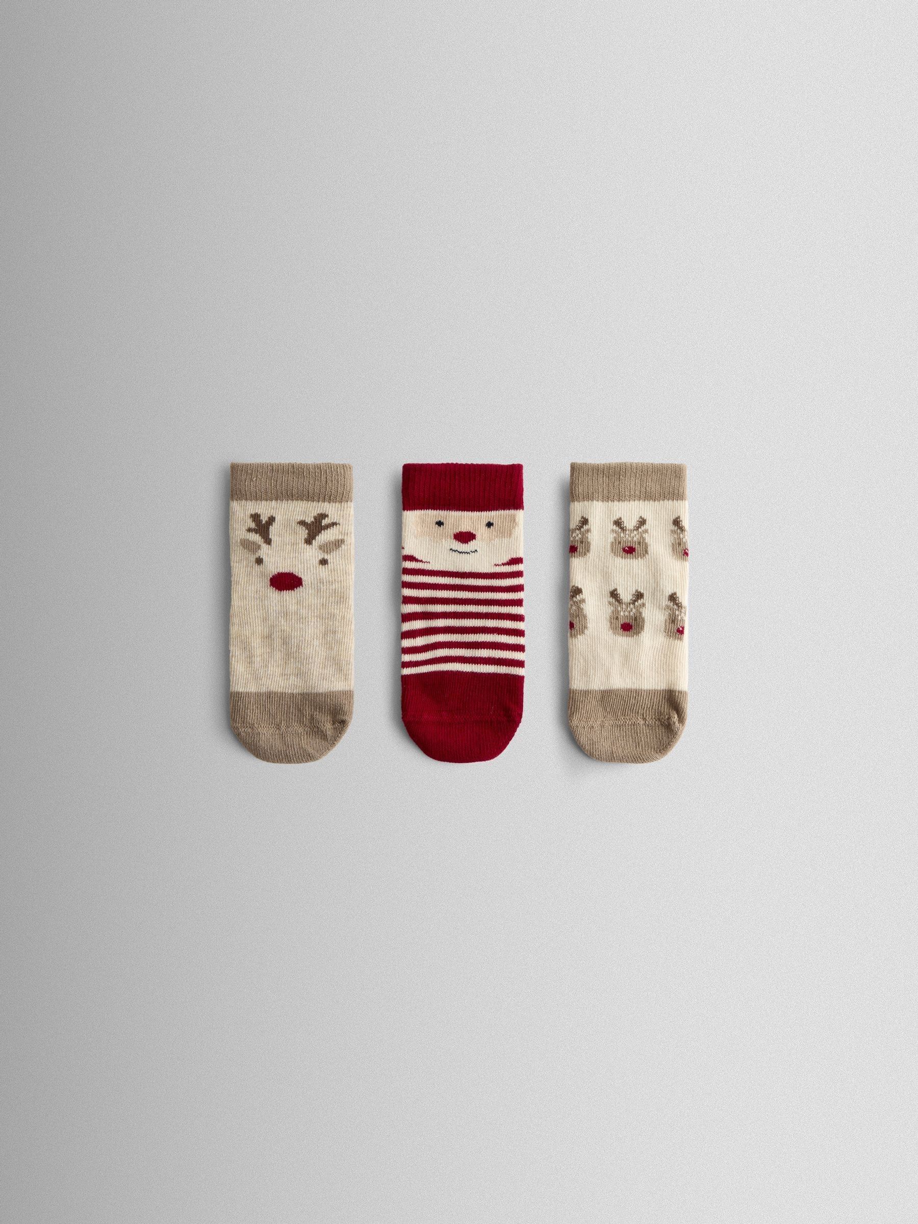Natural 3-Pack Christmas Extra Thick Socks - Image 1 of 6