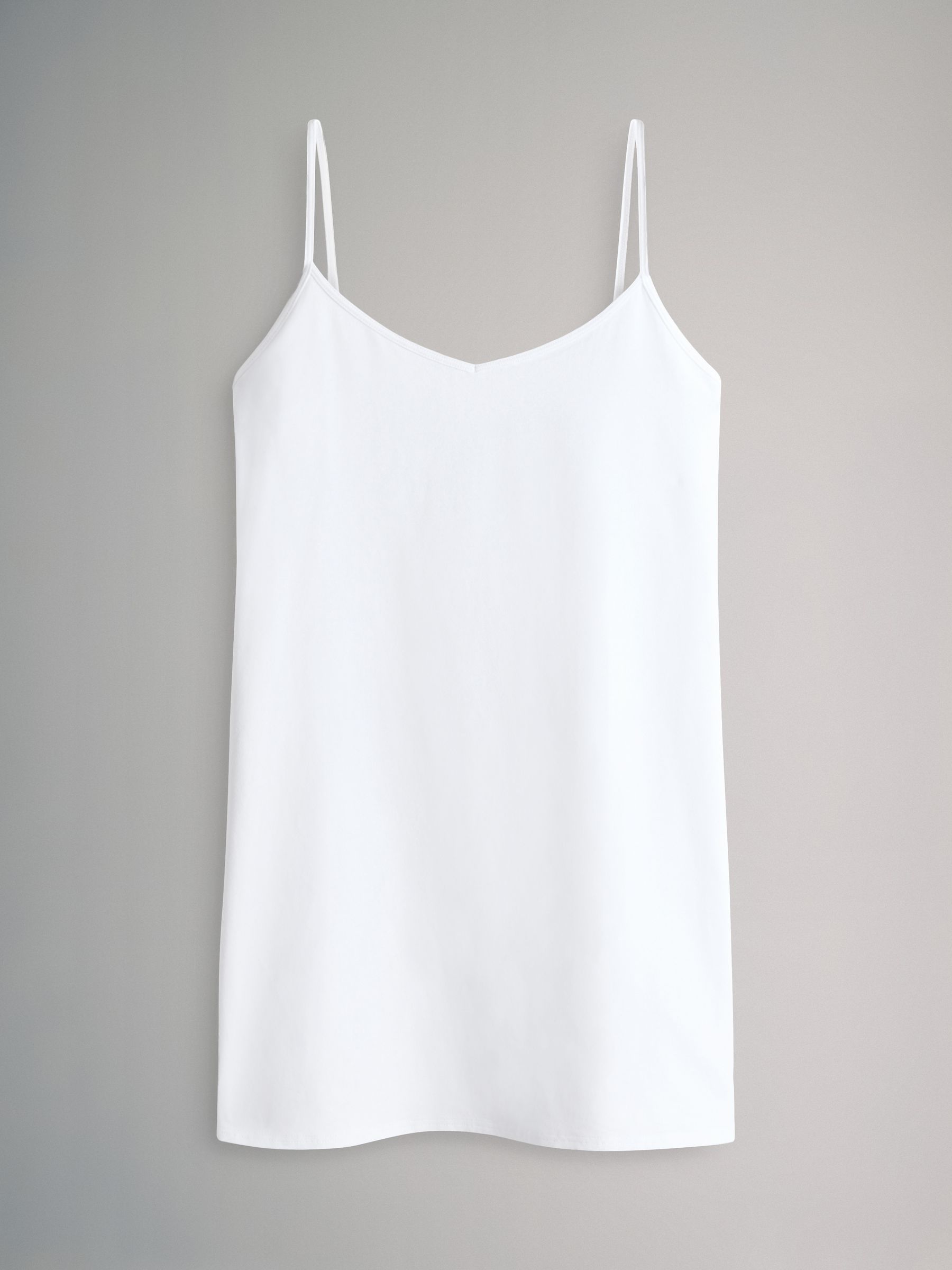 Black & White - 5 Pack Longline Thin Strap Vest Tops - Image 5 of 8