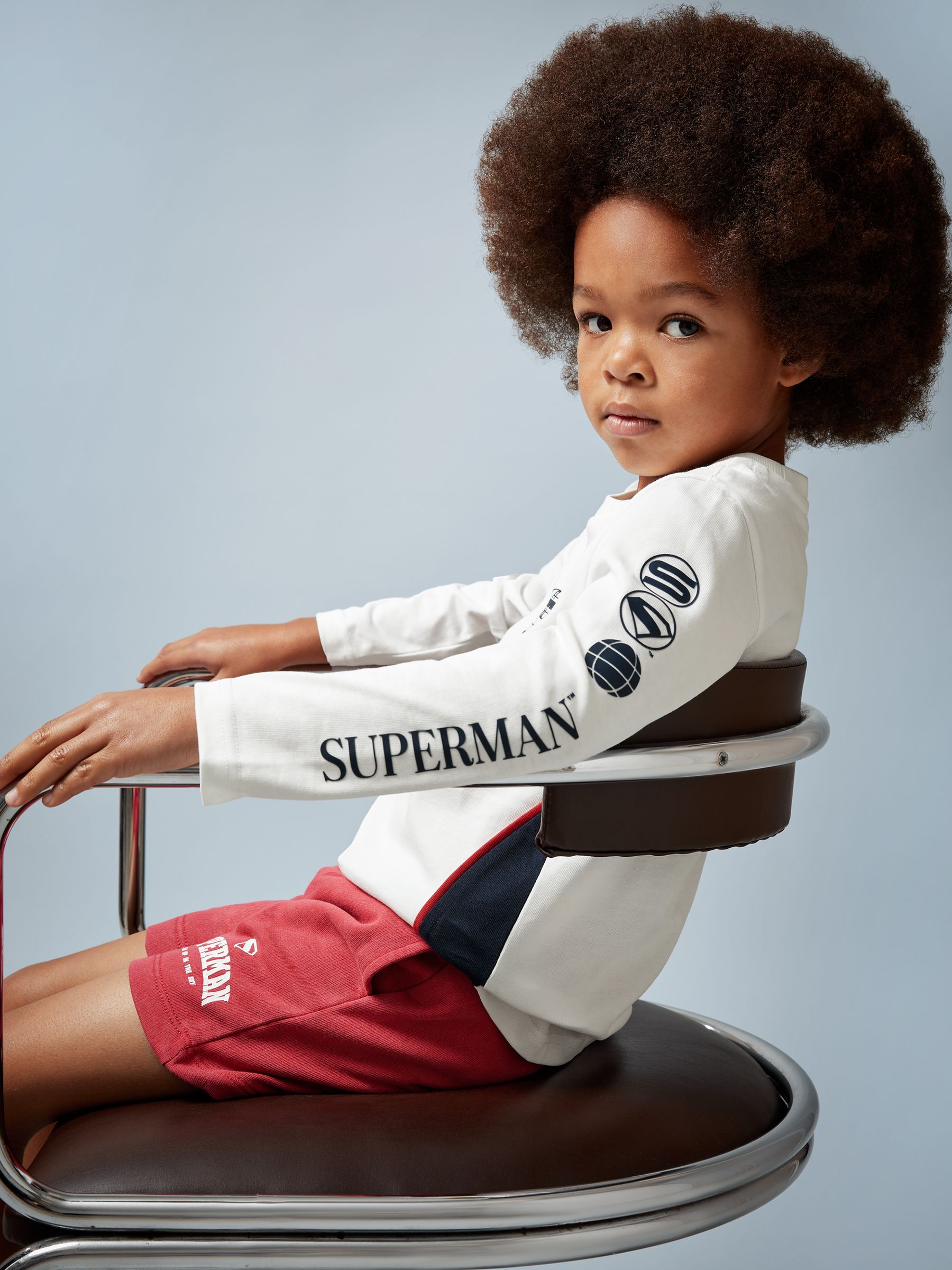 3-9 yrs Superman | Reiss Cotton Logo T-Shirt in White - Image 3 of 5
