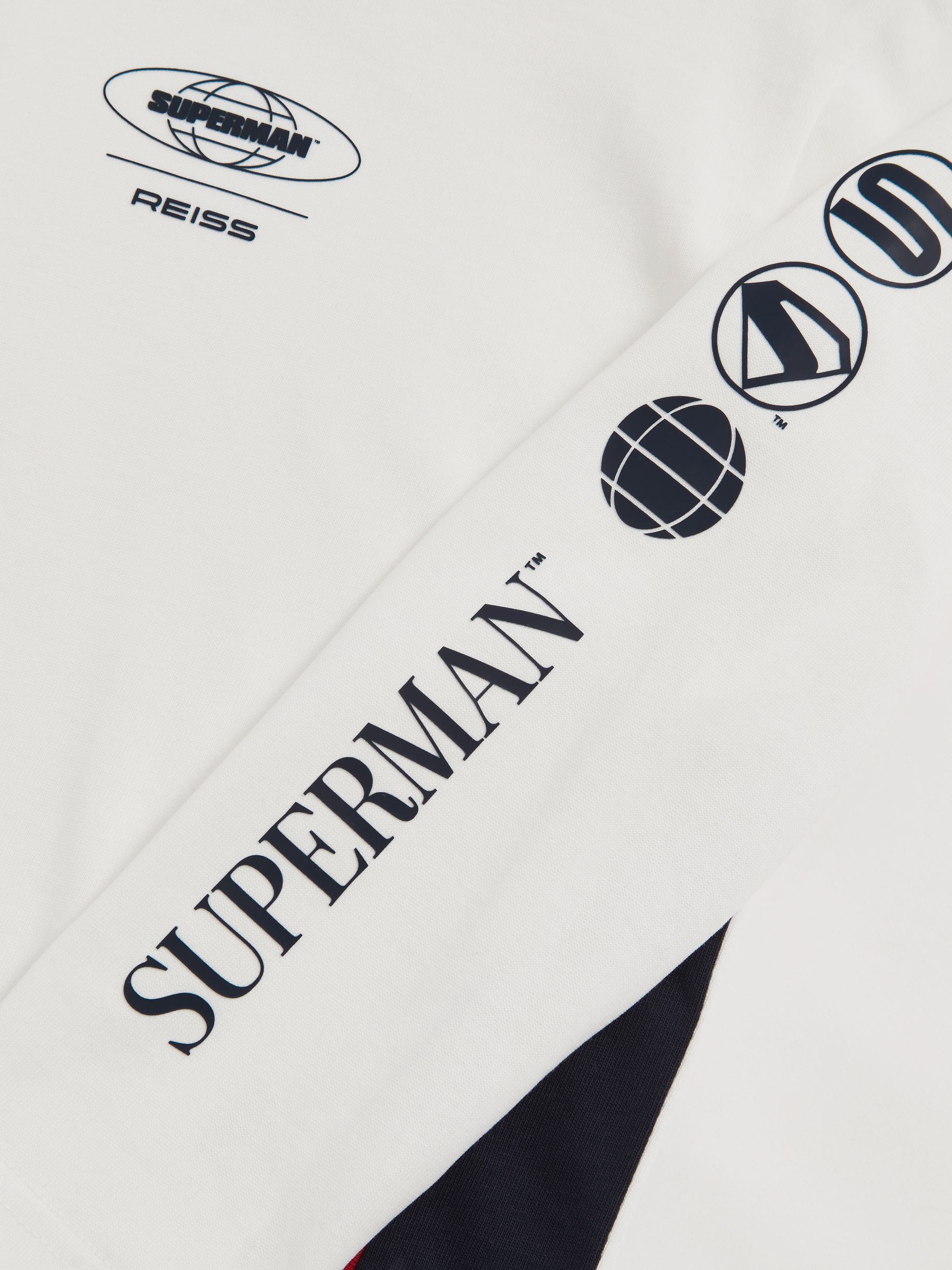 3-9 yrs Superman | Reiss Cotton Logo T-Shirt in White - Image 5 of 5
