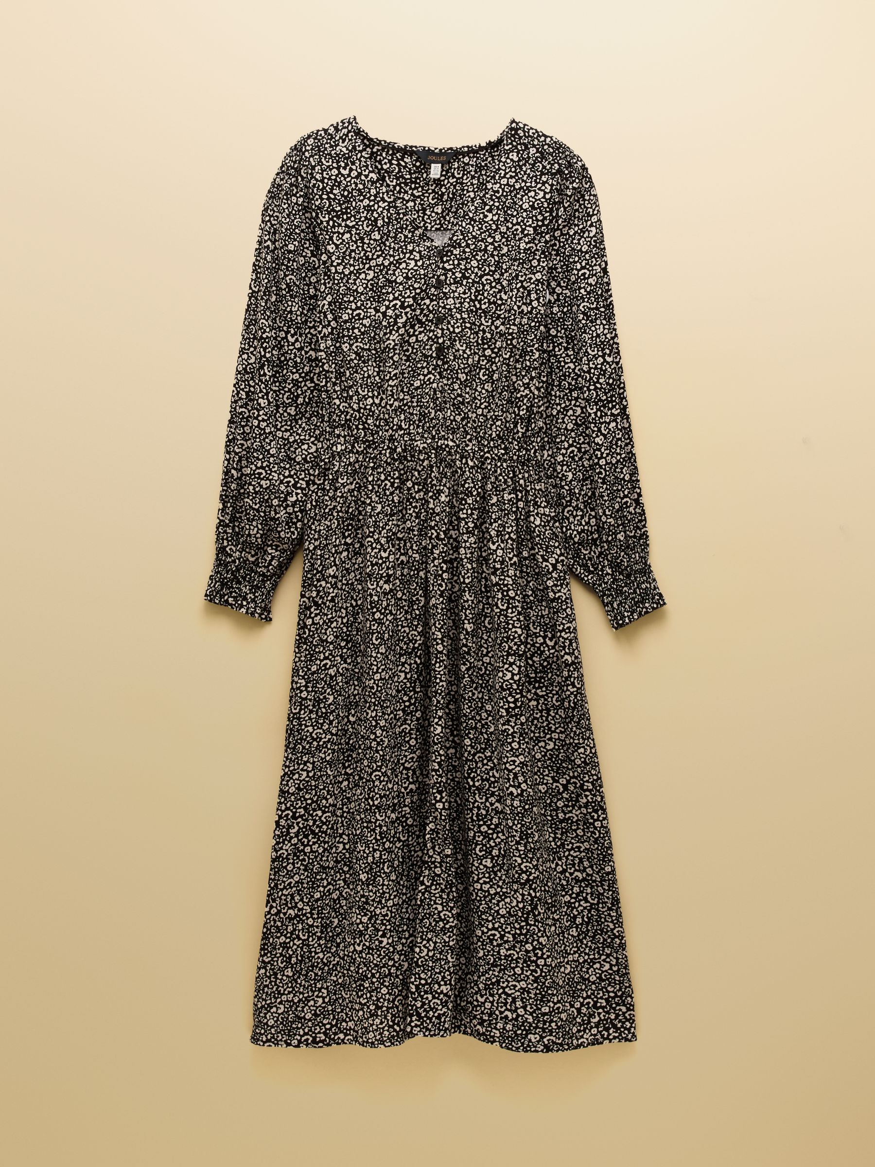 Adele Black V-Neck Long Sleeve Midi Dress - Image 8 of 8