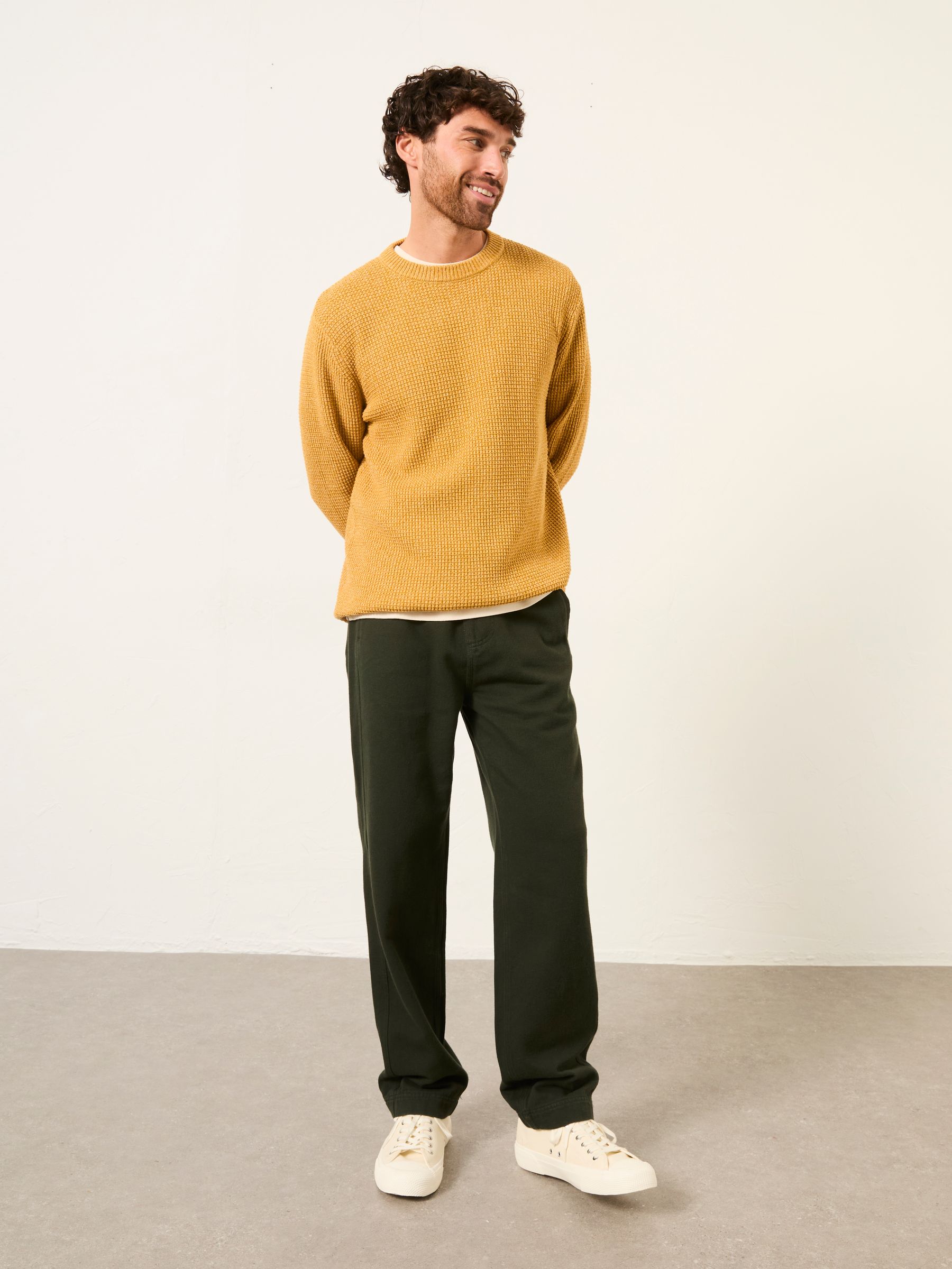 Ladram Dark Green Relaxed Pull On Trousers - Image 3 of 6
