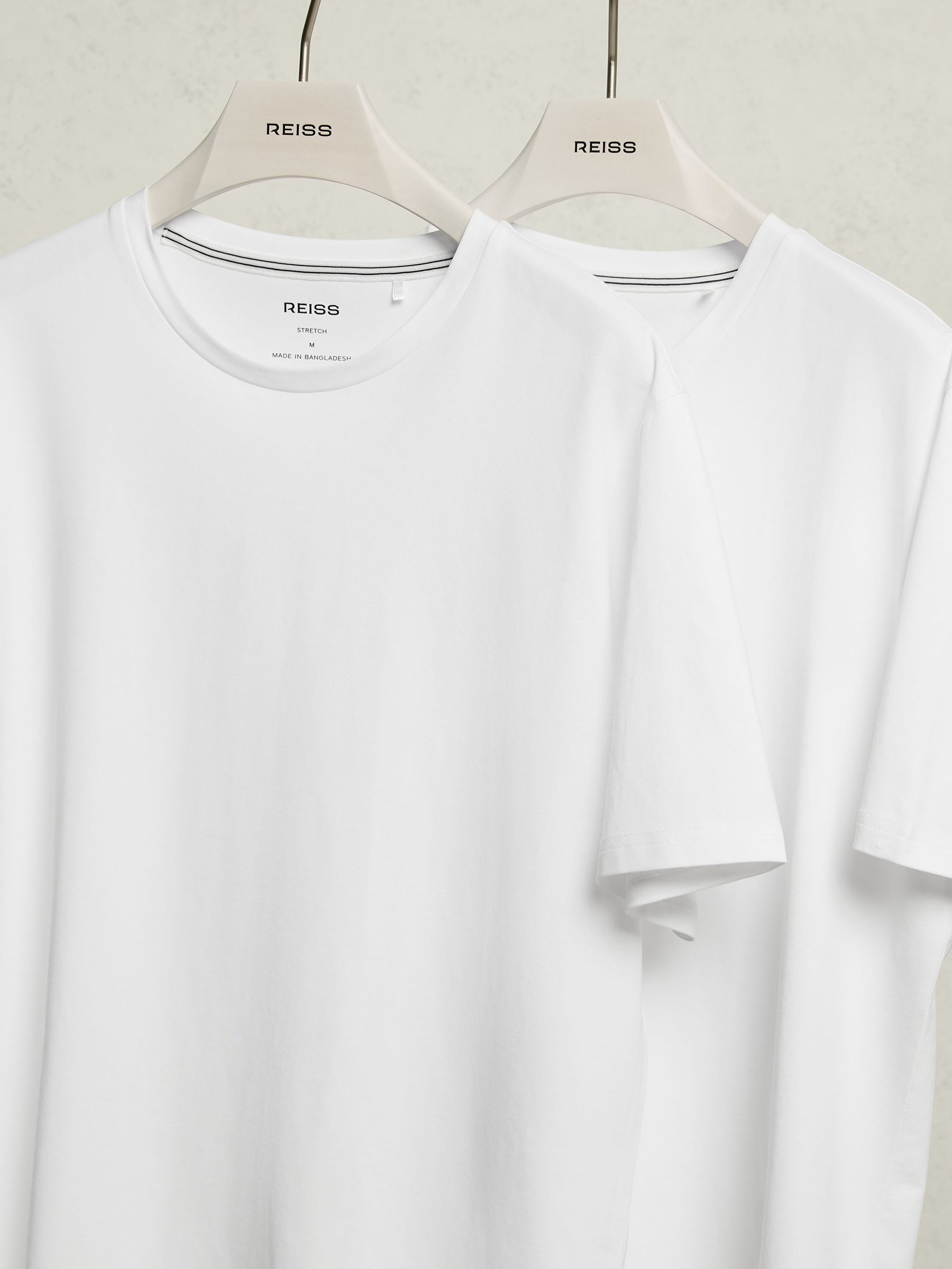Stretch-Cotton Loungewear T-Shirts 2 Pack in White - Image 1 of 5