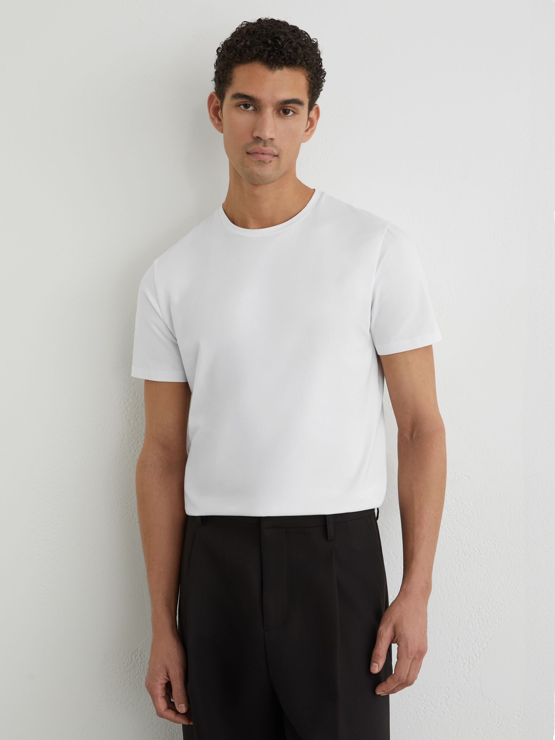 Stretch-Cotton Slim-Fit T-Shirts 2 Pack in White - image 4