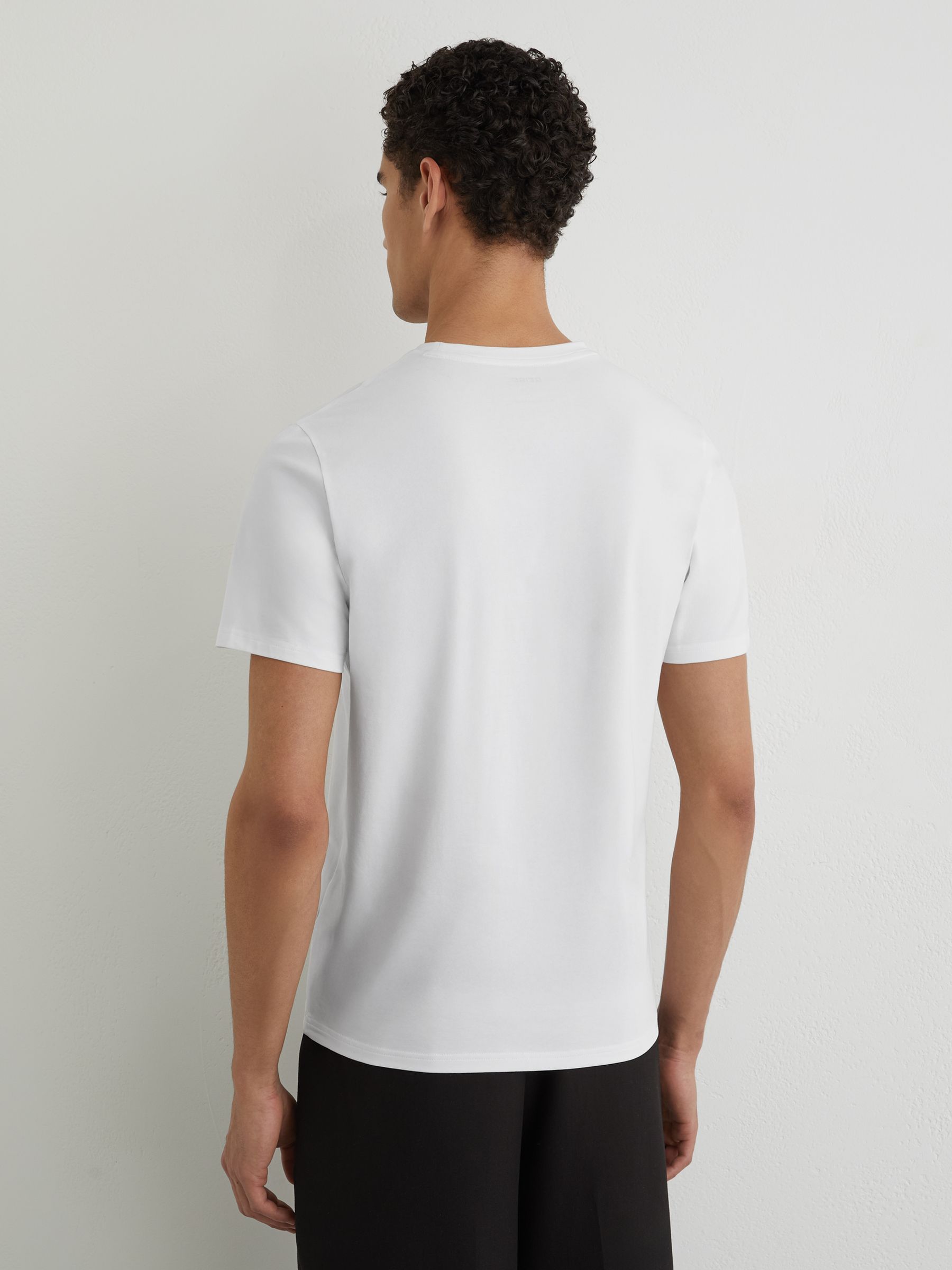 Stretch-Cotton Slim-Fit T-Shirts 2 Pack in White - Image 6 of 7