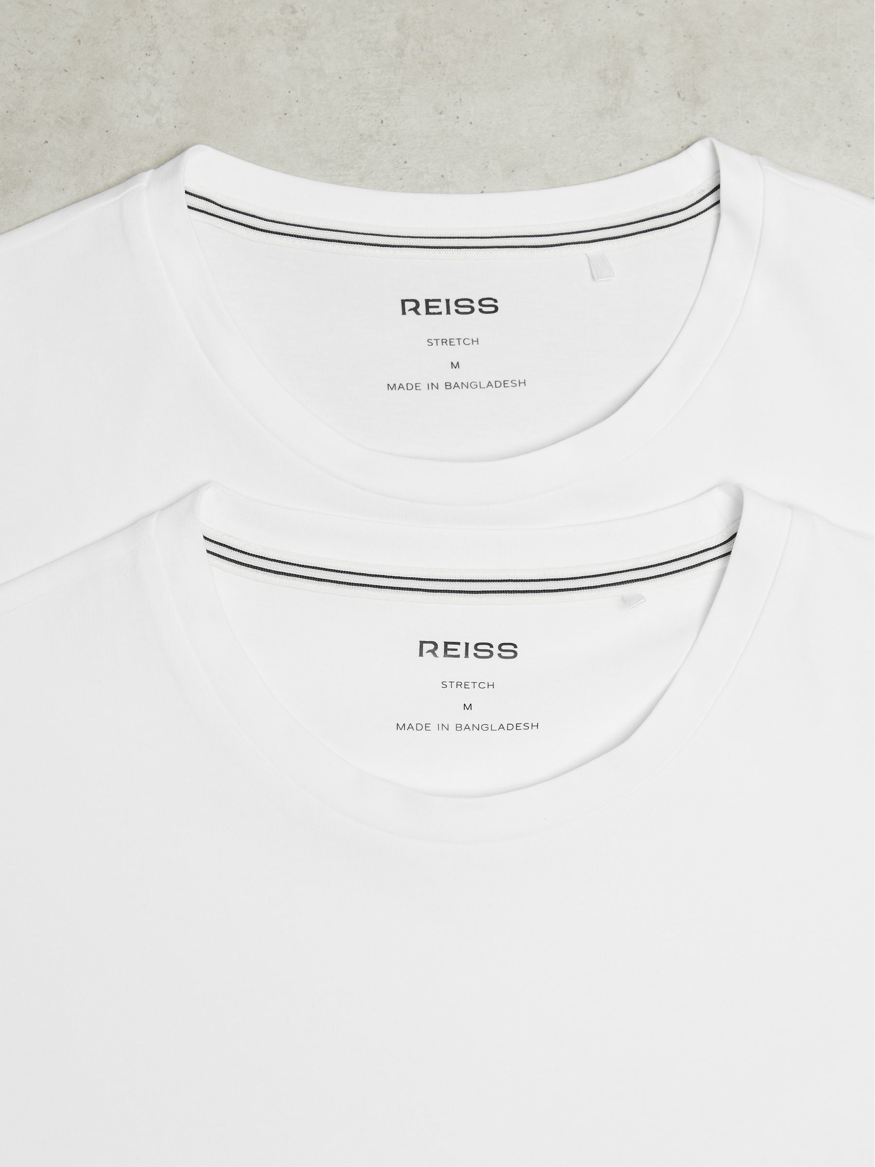 Stretch-Cotton Slim-Fit T-Shirts 2 Pack in White - Image 7 of 7