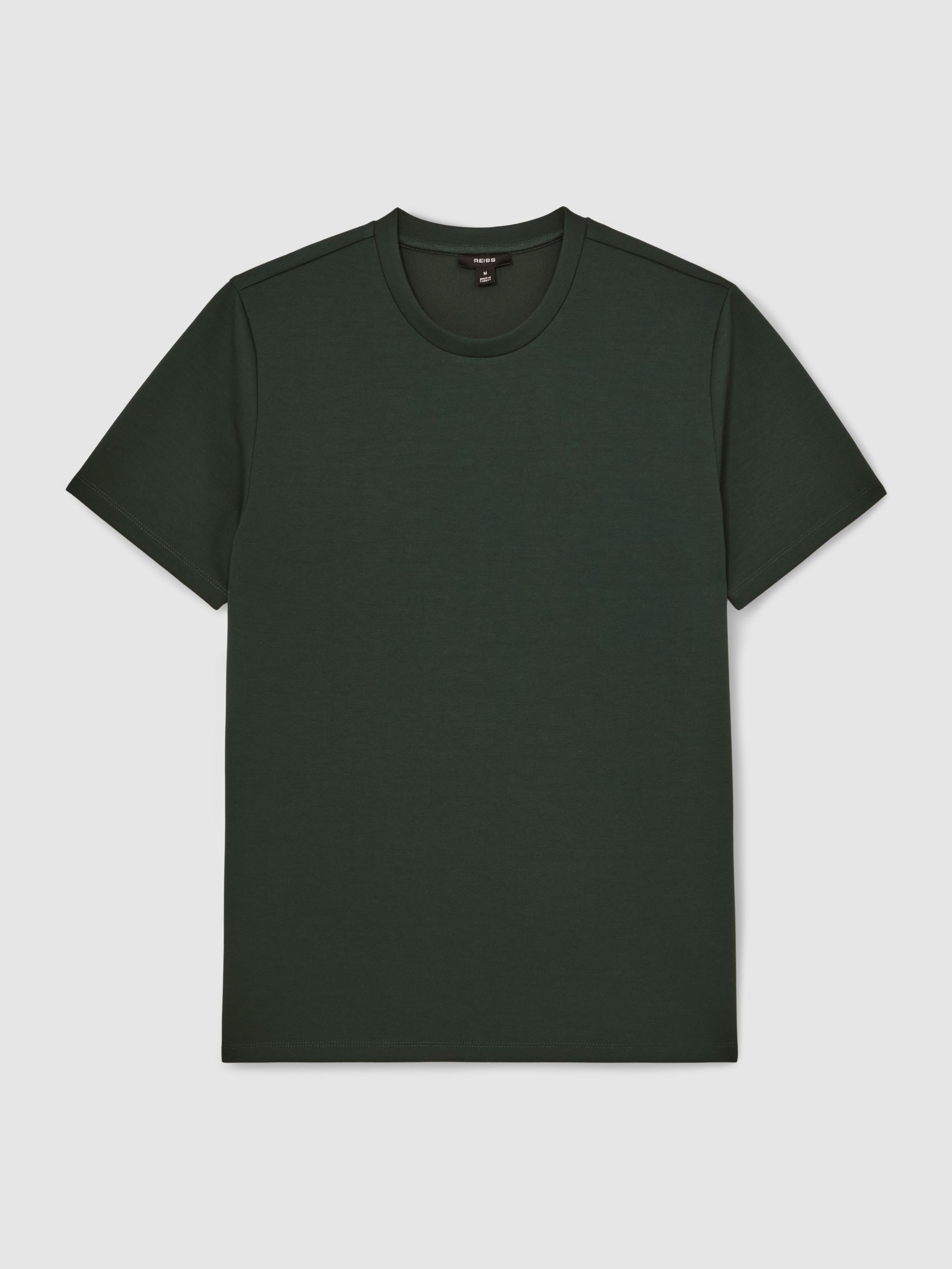 Interlock Jersey Crew Neck T-Shirt in Dark Sage Green - Image 2 of 6