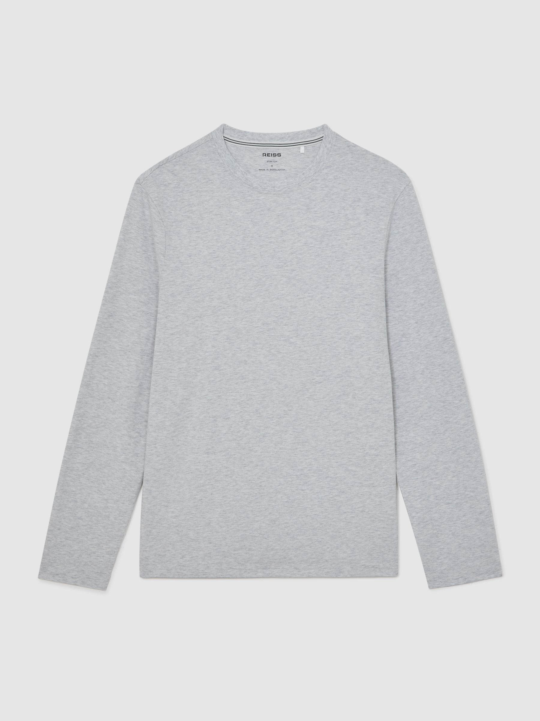 Stretch-Cotton Loungewear T-Shirt in Soft Grey - Image 2 of 5
