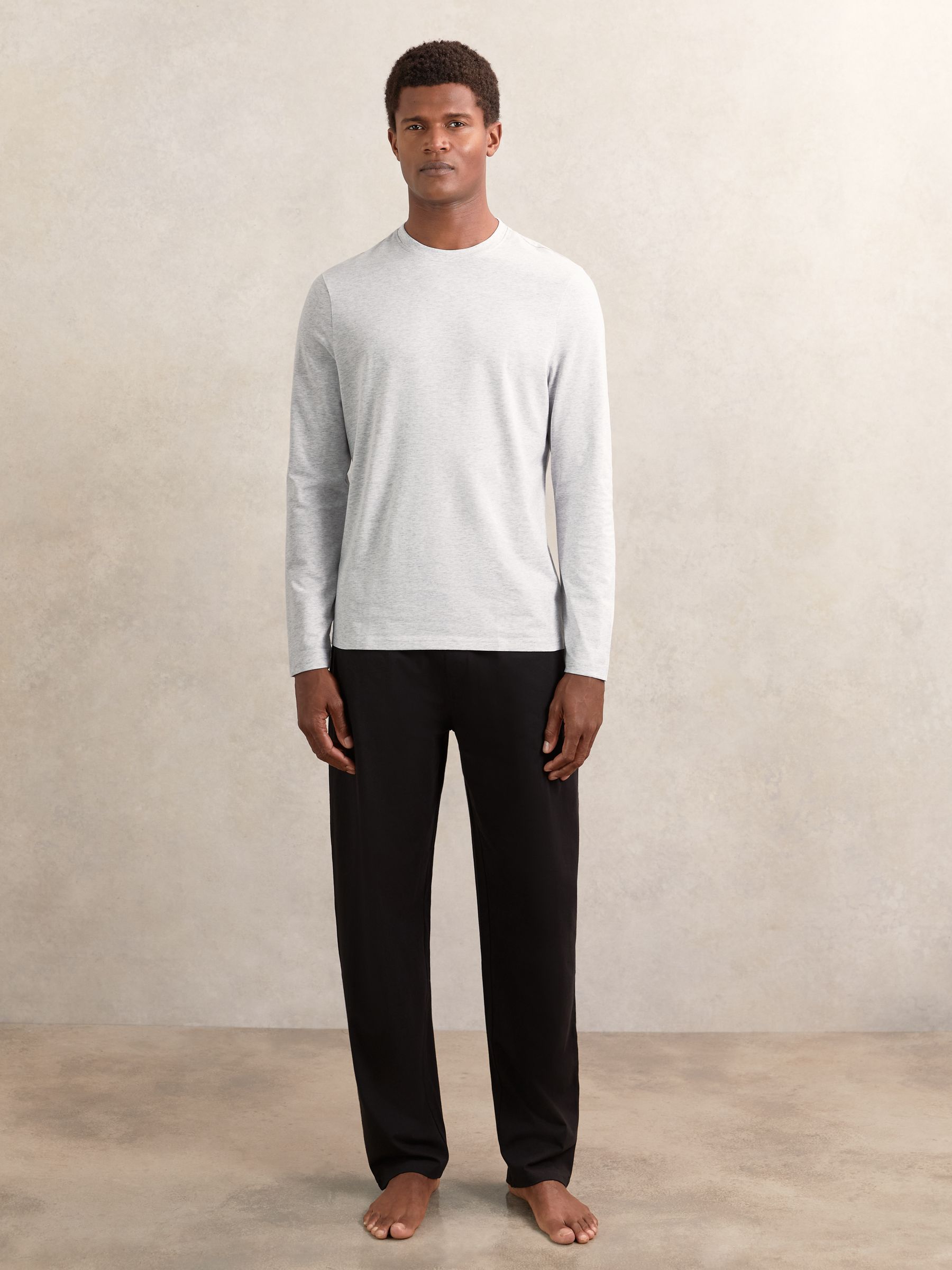 Stretch-Cotton Loungewear T-Shirt in Soft Grey - image 5
