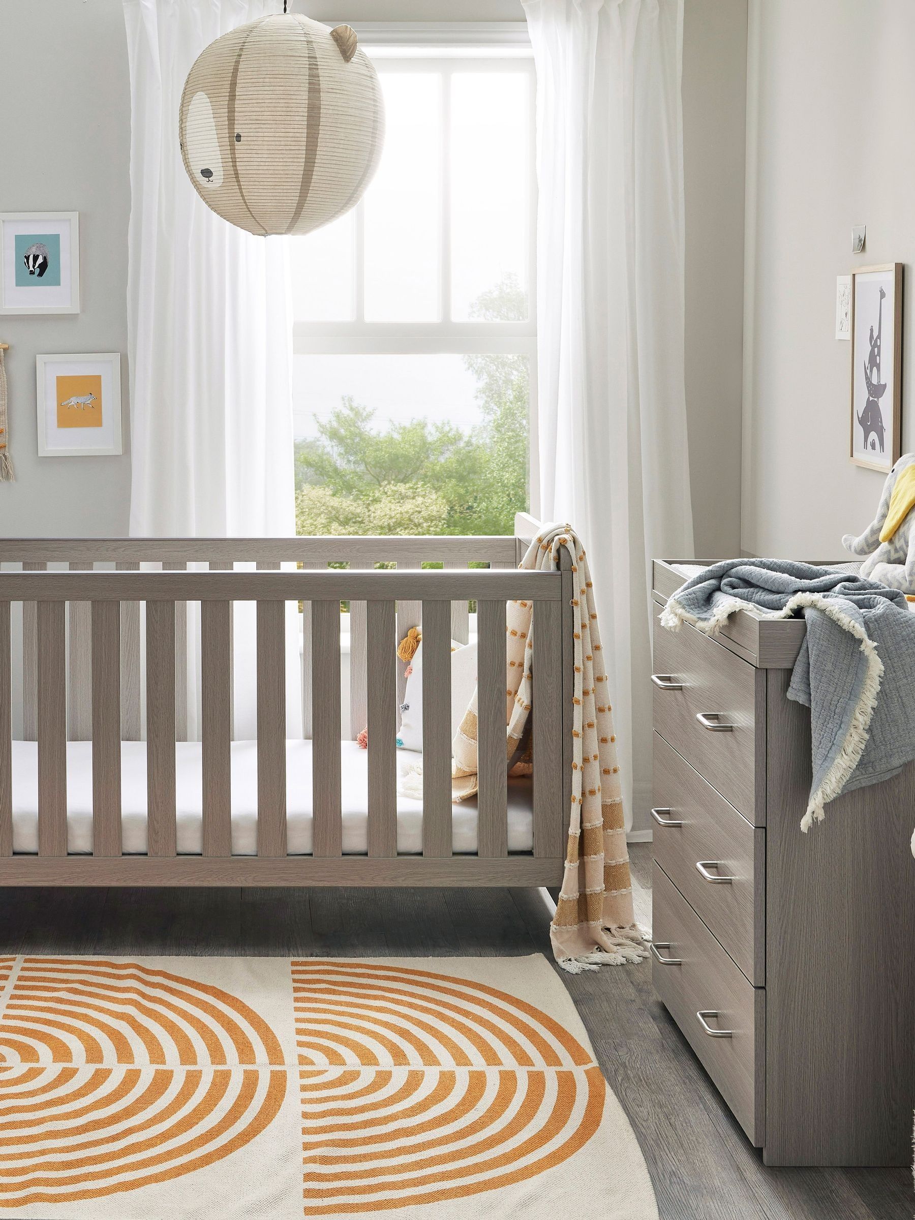Babymore Grey Wash Caro Nursery Furniture Set 2 Piece - Image 2 of 5