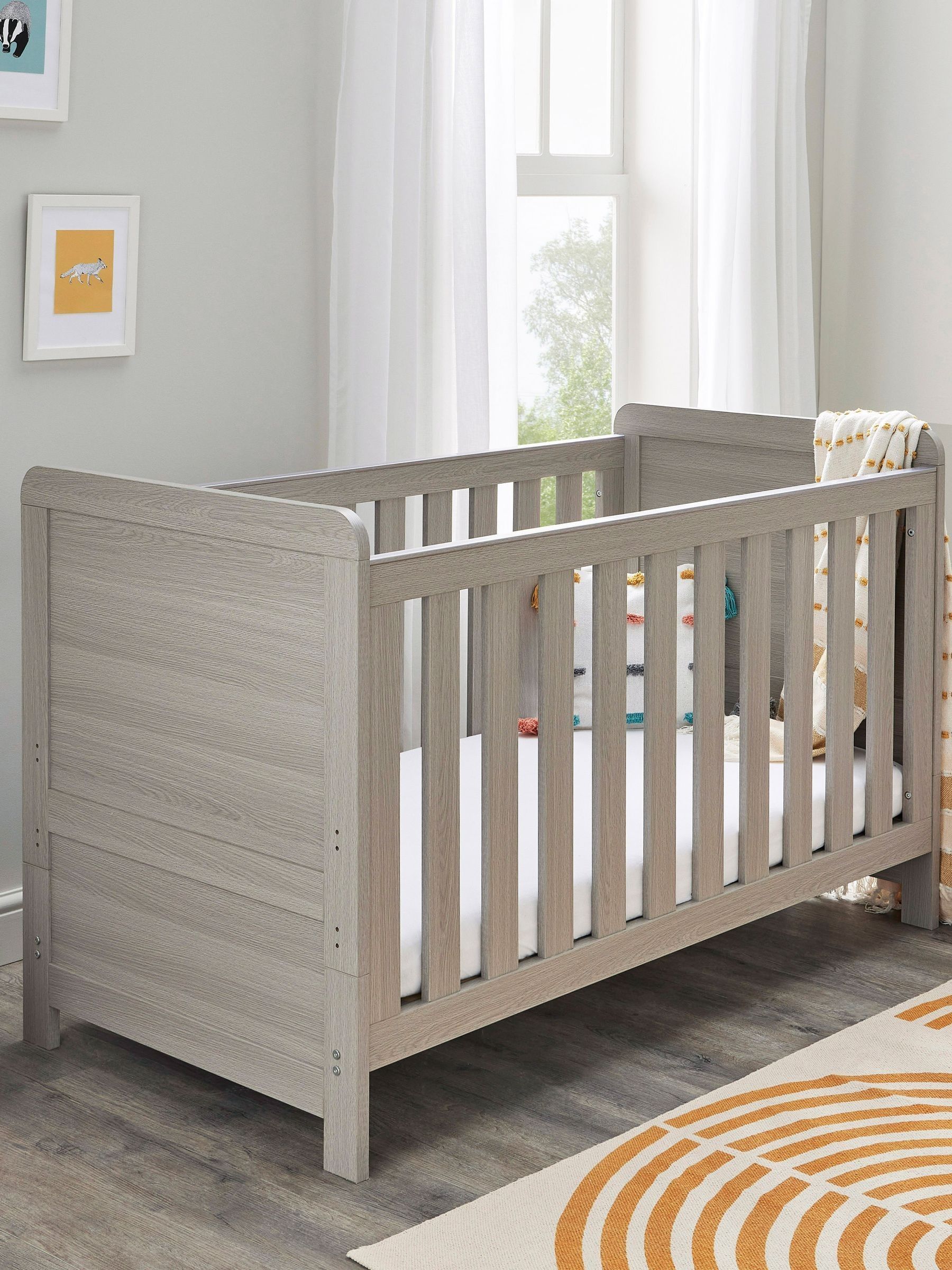 Babymore Grey Wash Caro Nursery Furniture Set 2 Piece - Image 3 of 5