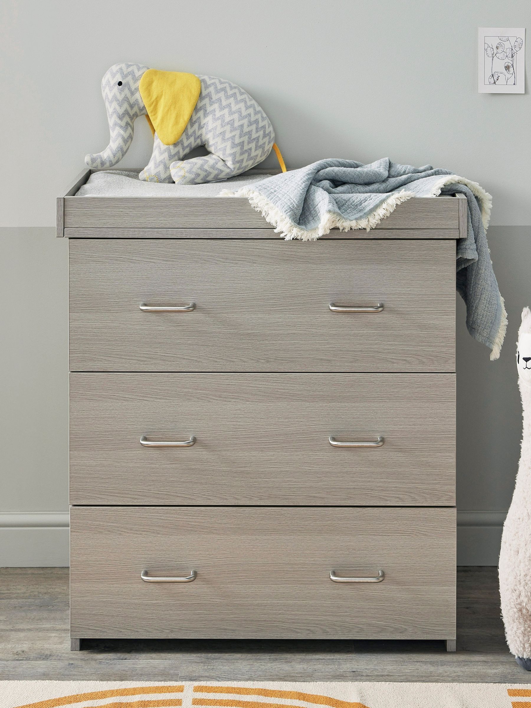 Babymore Grey Wash Caro Nursery Furniture Set 2 Piece - Image 4 of 5