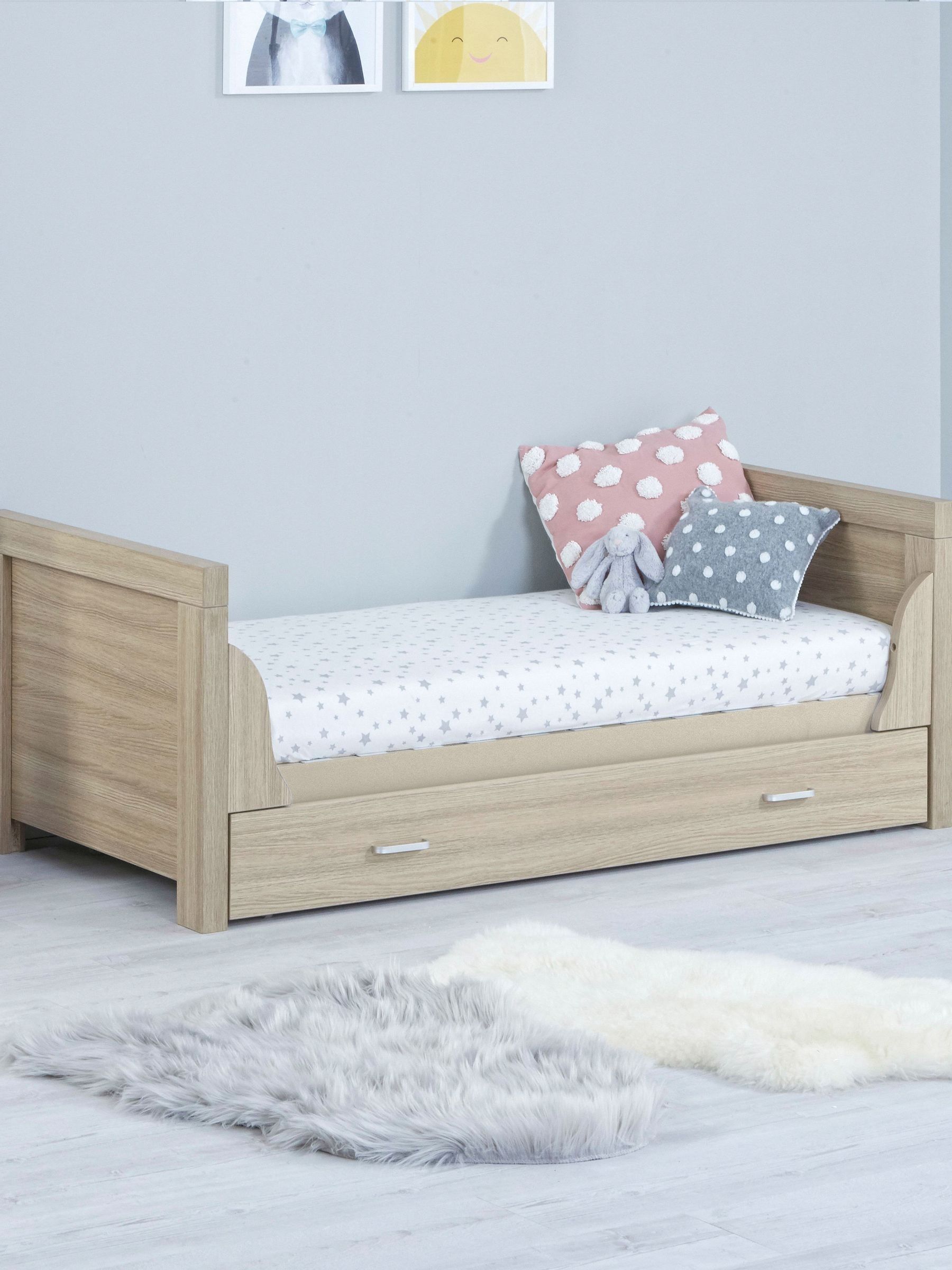 Babymore Oak Luno Cot Bed With Drawer - Image 3 of 4