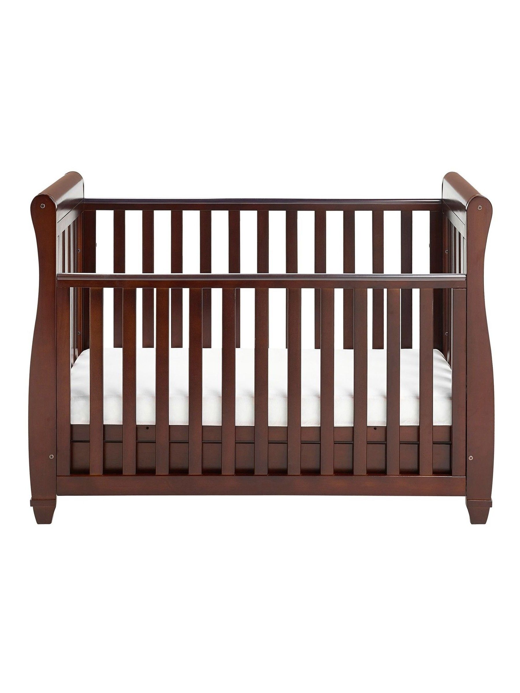 Babymore Brown Eva Sleigh Cot Bed Dropside with Drawer - Image 5 of 5