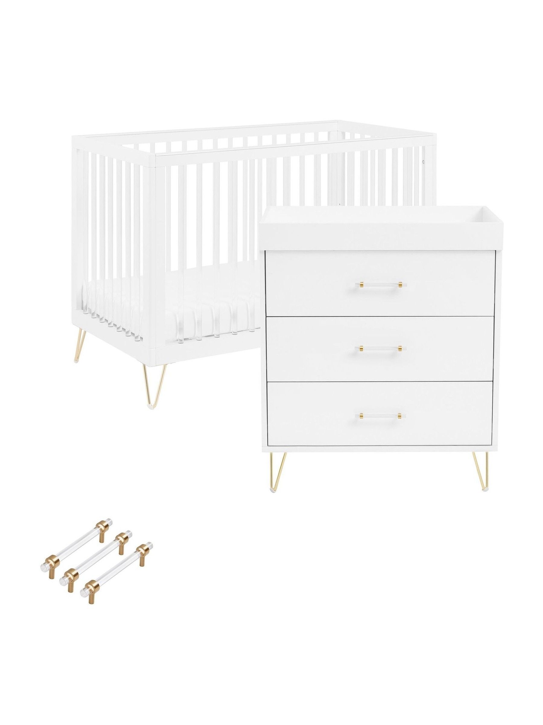 Babymore Acrylic Kimi Nursery Furniture Set 2 Piece - Image 4 of 4