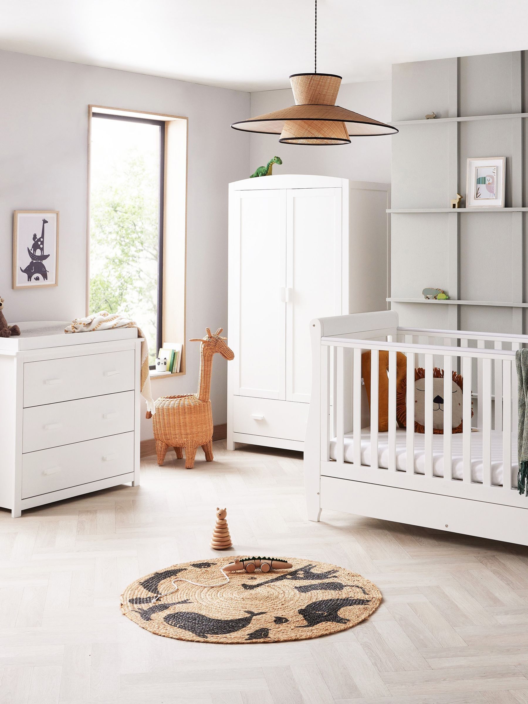 Babymore White Stella 3 Piece Furniture Set - Image 1 of 6