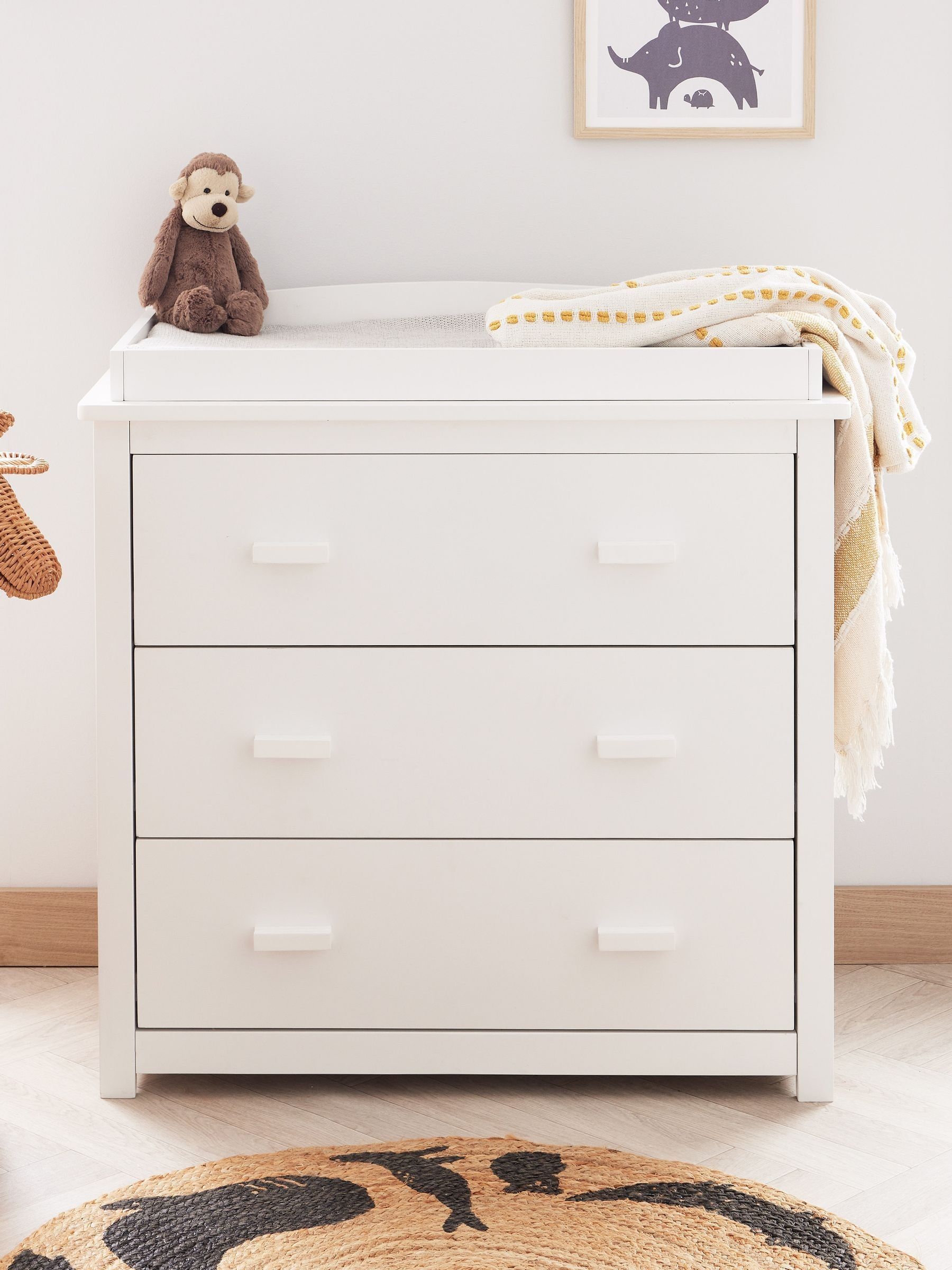 Babymore White Stella 3 Piece Furniture Set - Image 4 of 6