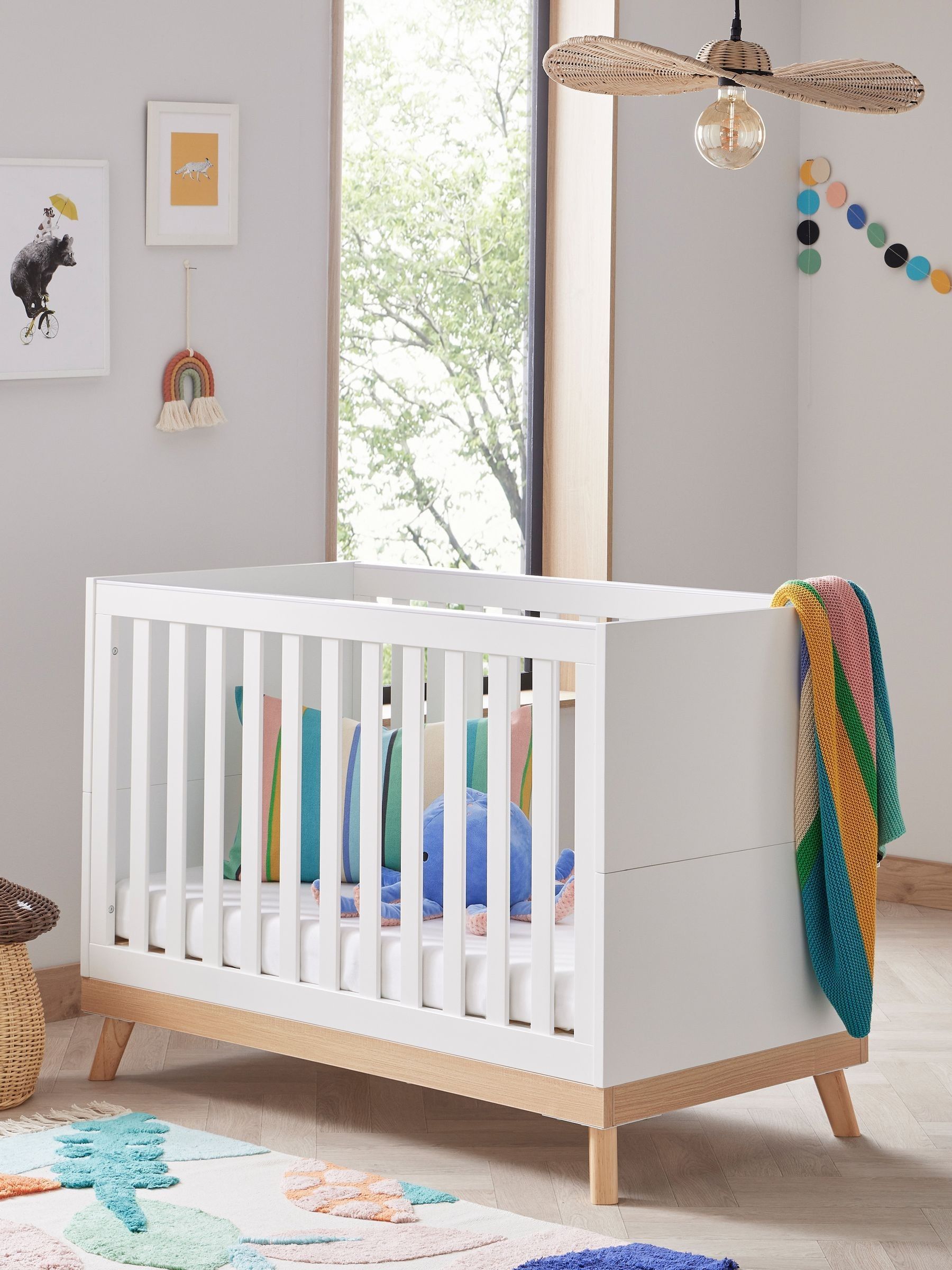 Babymore White Mini Mona Nursery Furniture Set 2 Piece - Image 3 of 5