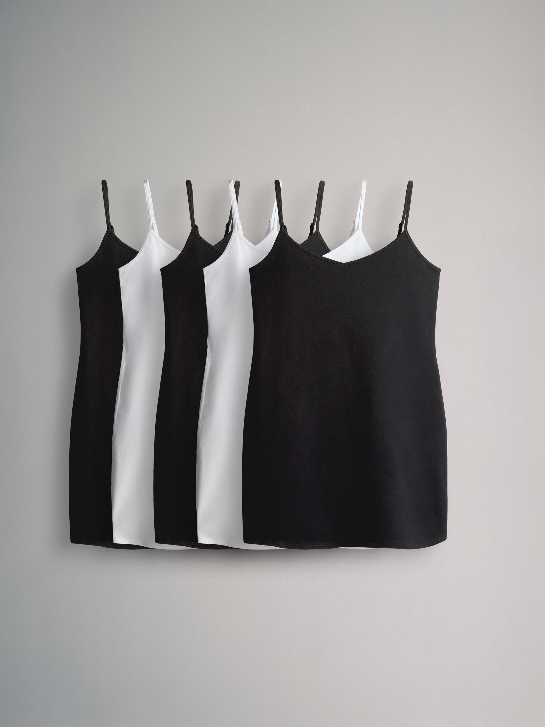 5 Pack Longline Cami Vest with Adjustable Straps - Image 1 of 8