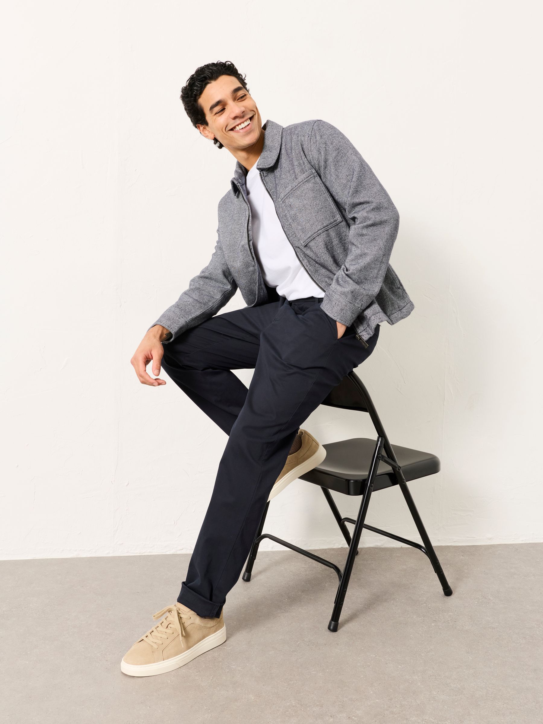 Blue Denim Zip Through Overshirt - Image 3 of 7