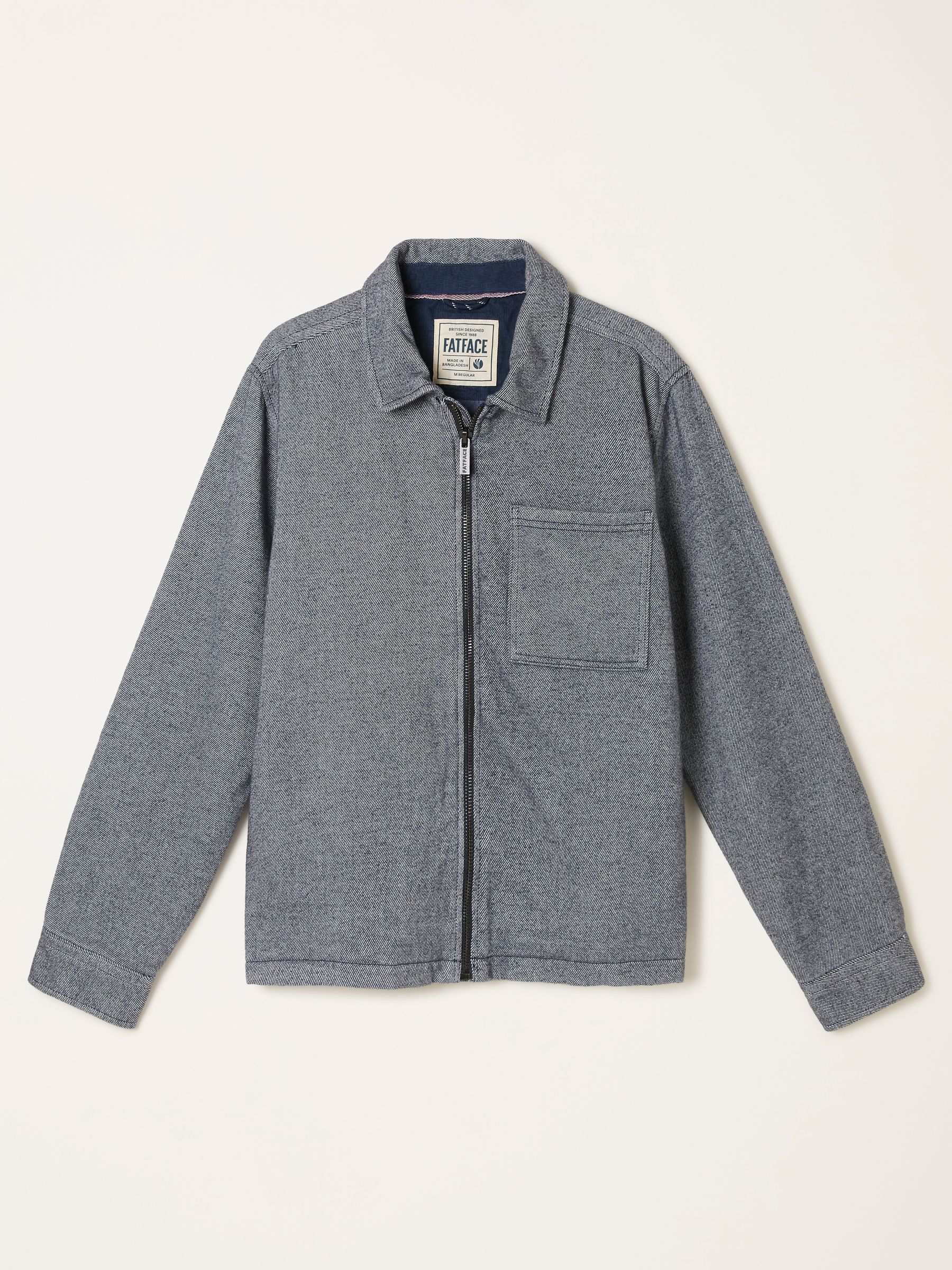Blue Zip Through Overshirt - Image 6 of 6