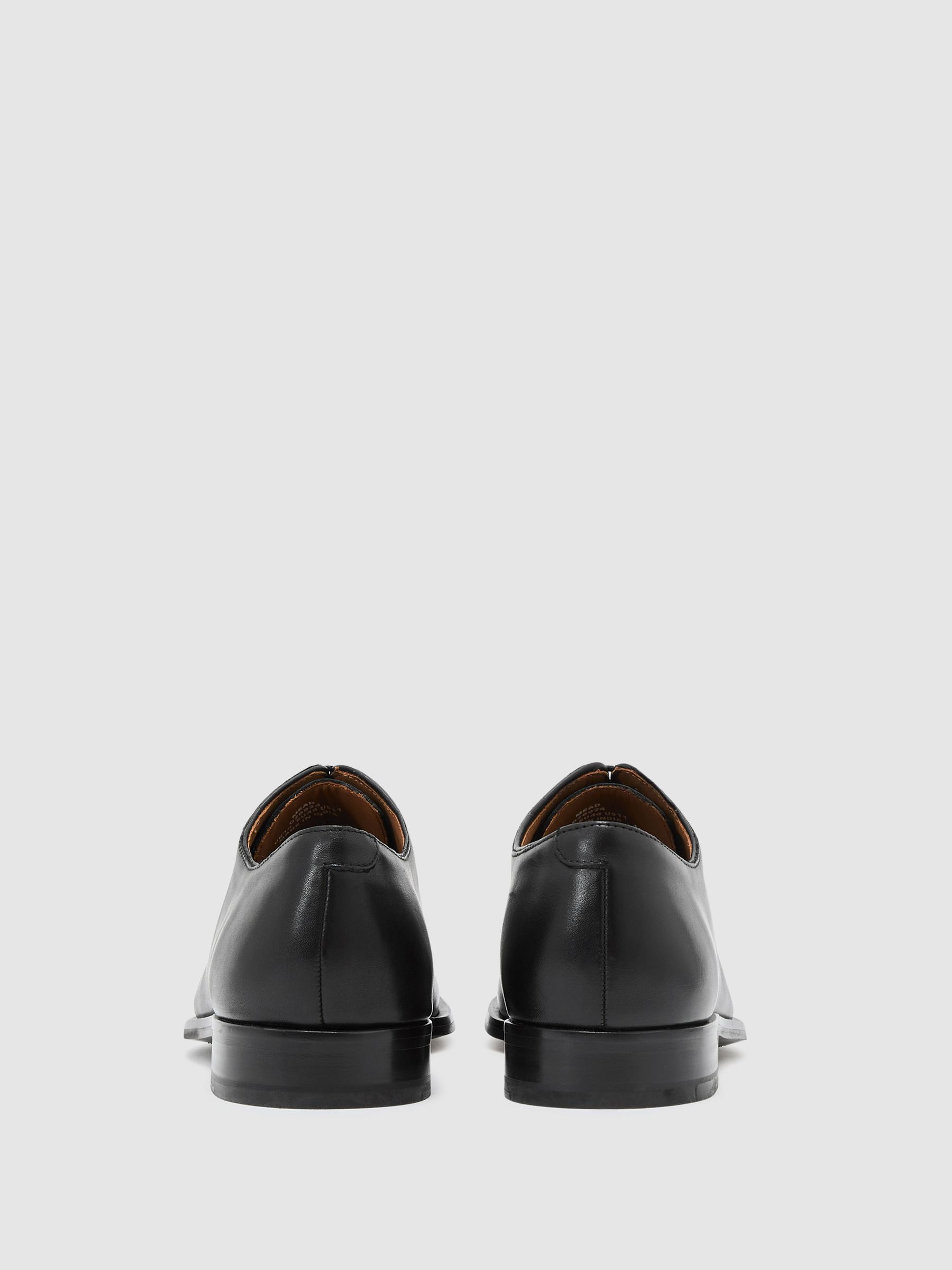 Leather Lace-Up Oxford Shoes in Black - image 2
