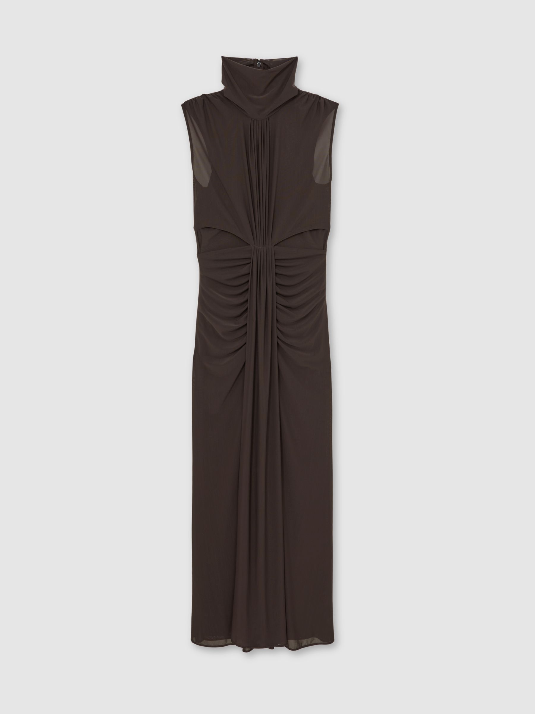 Ruched Sleeveless Maxi Dress in Grape - Image 2 of 5
