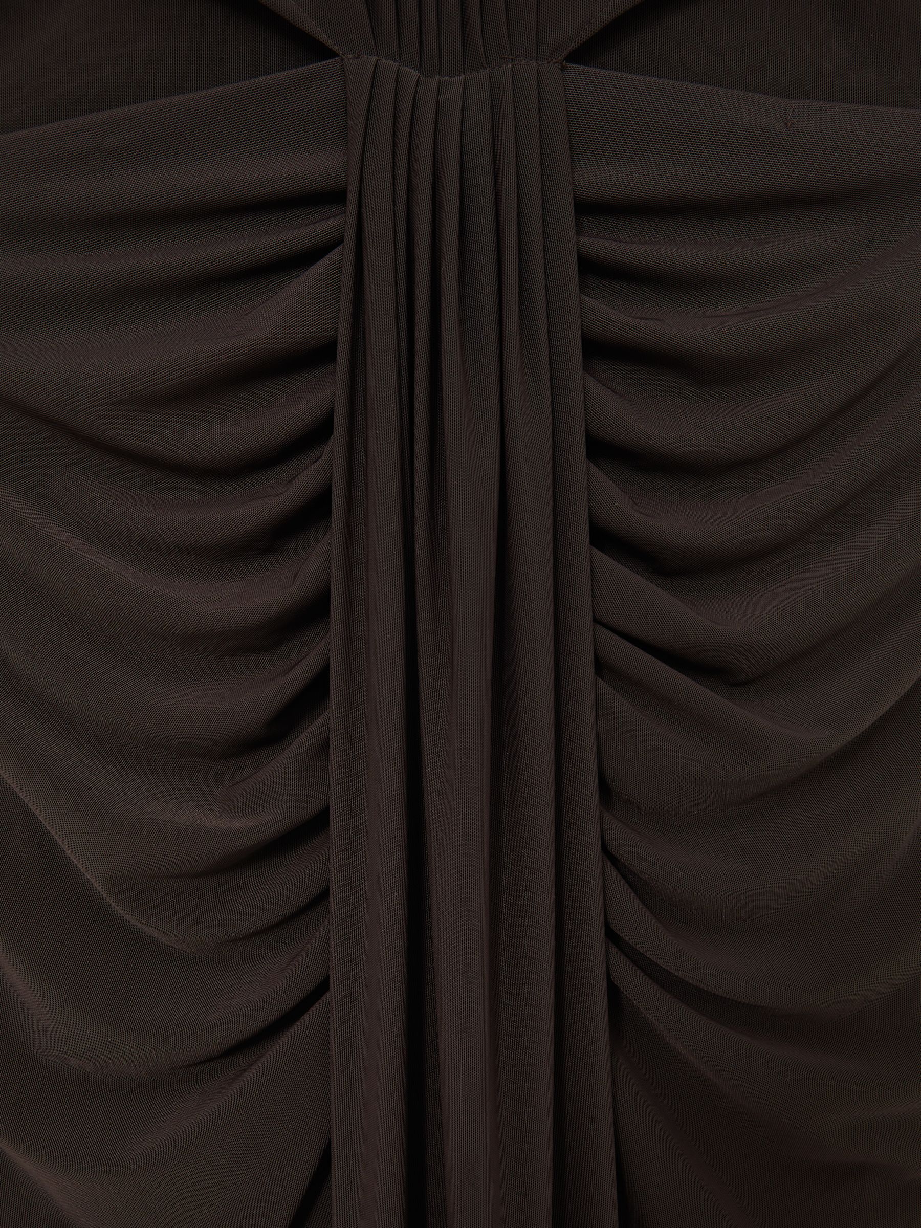 Sheer Ruched Maxi Dress in Grape - image 3