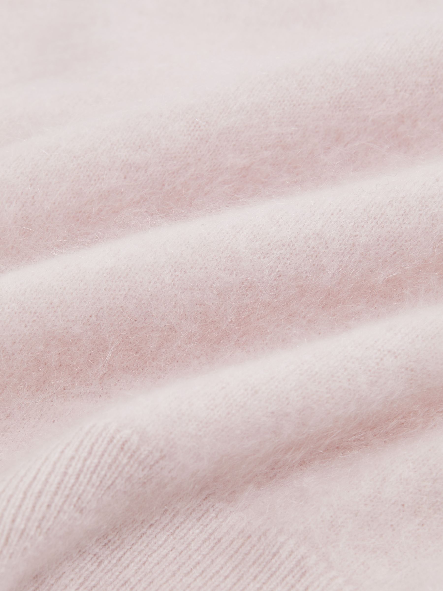 Brushed Cashmere Crew Neck Jumper in Pink - Image 6 of 6
