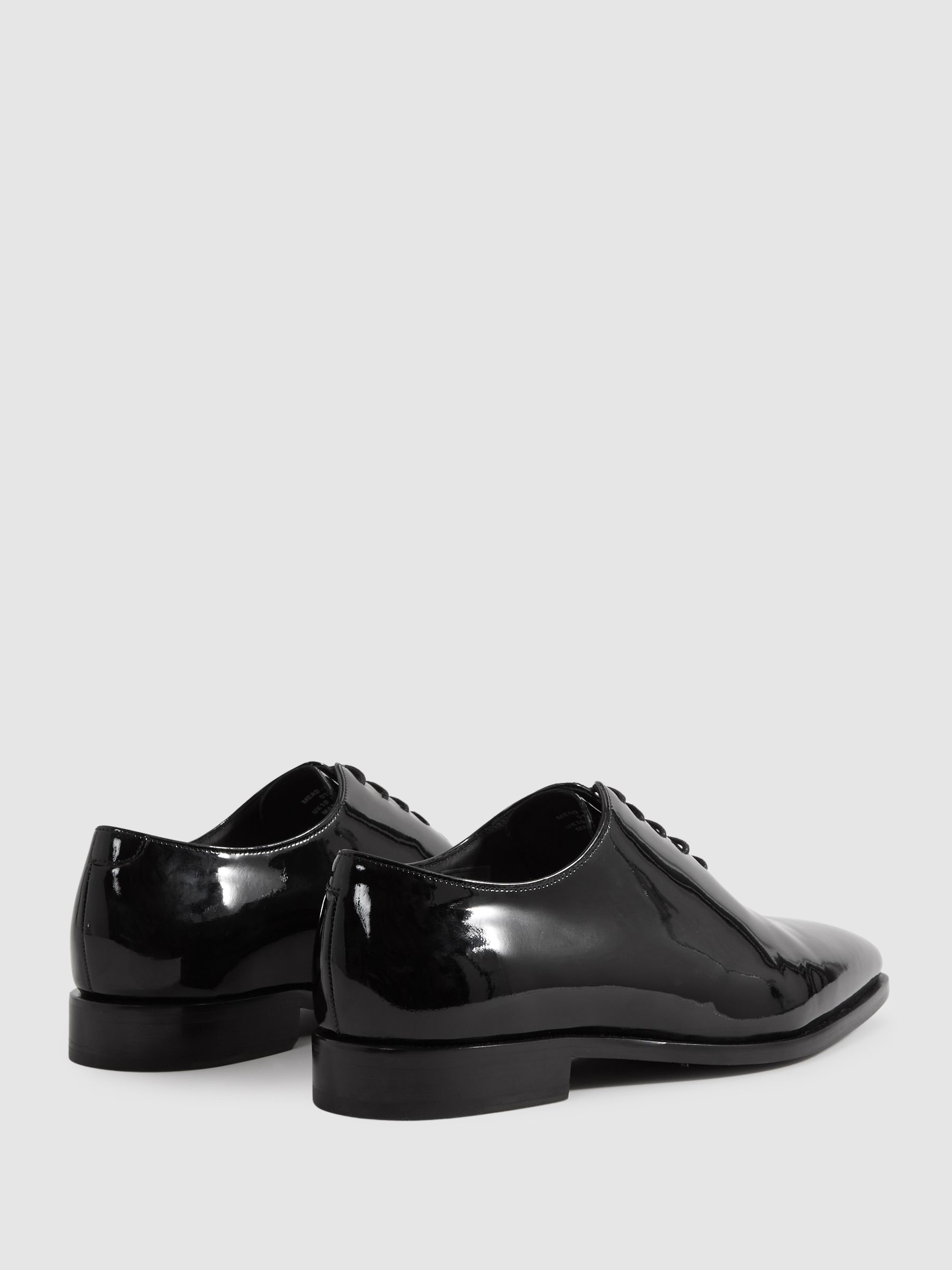 Patent Leather Lace-Up Oxford Shoes in Black - image 2