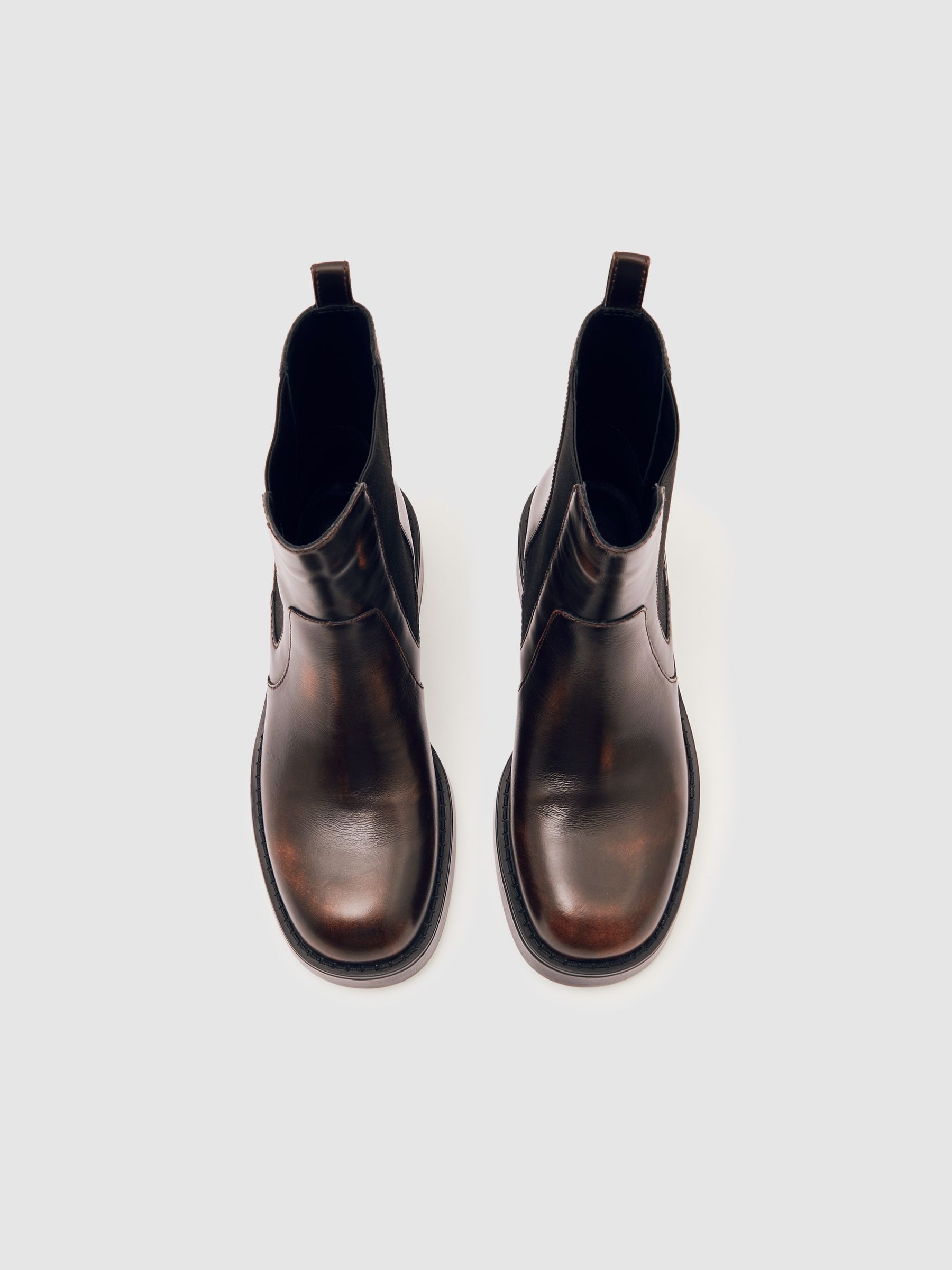 Leather Chelsea Boots in Brown - Image 3 of 5