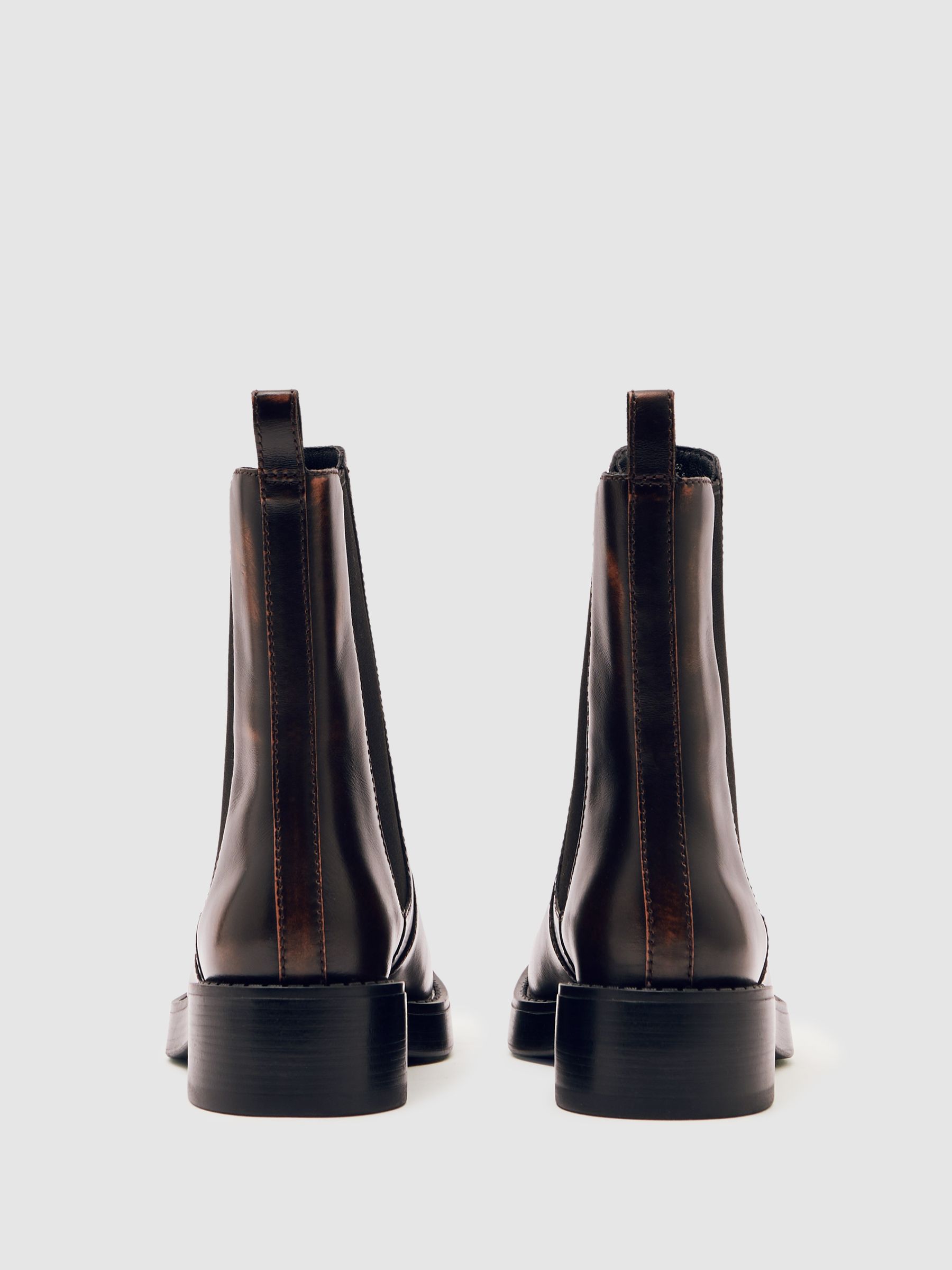 Leather Chelsea Boots in Brown - Image 4 of 5