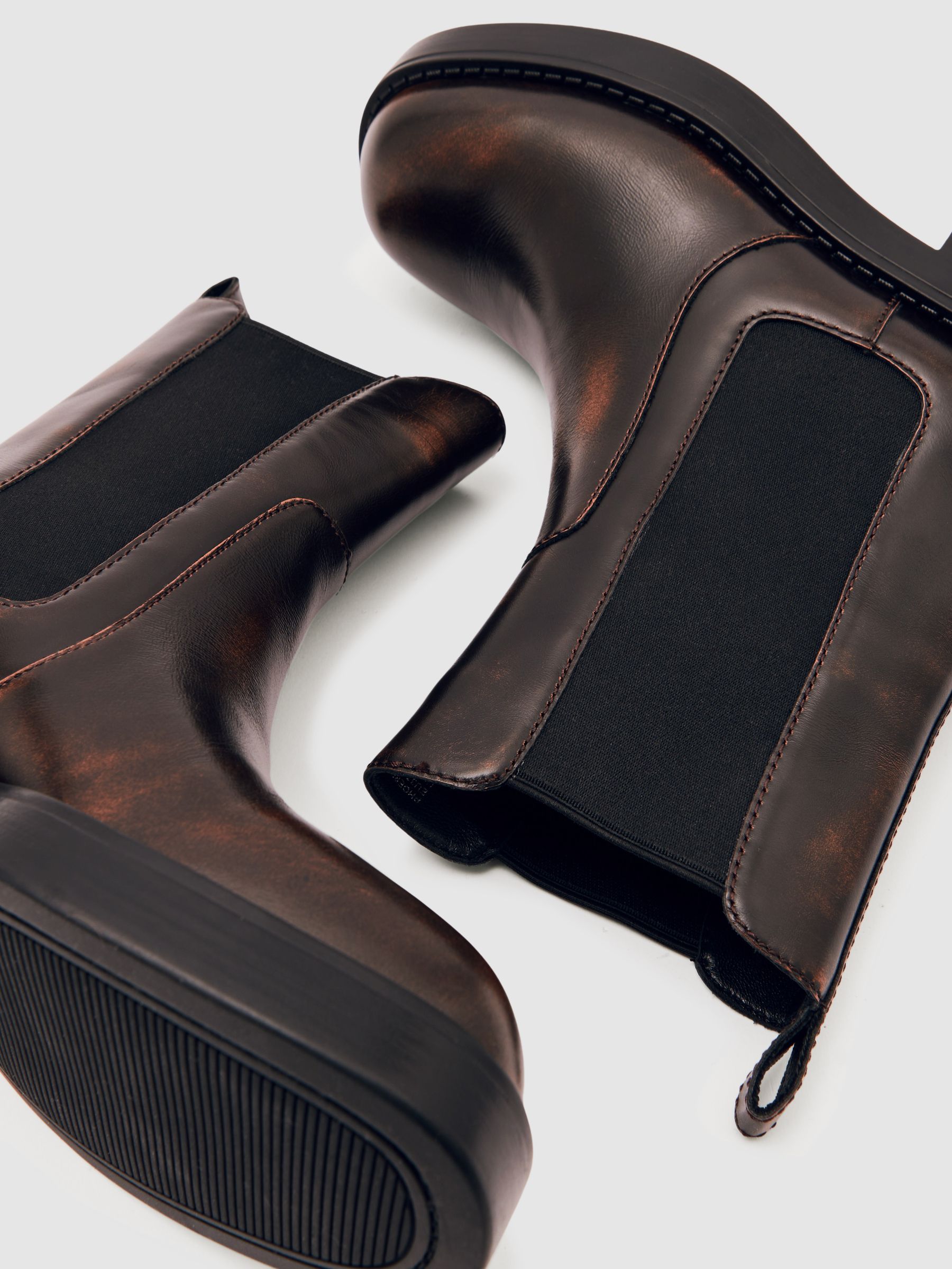 Leather Chelsea Boots in Brown - image 4