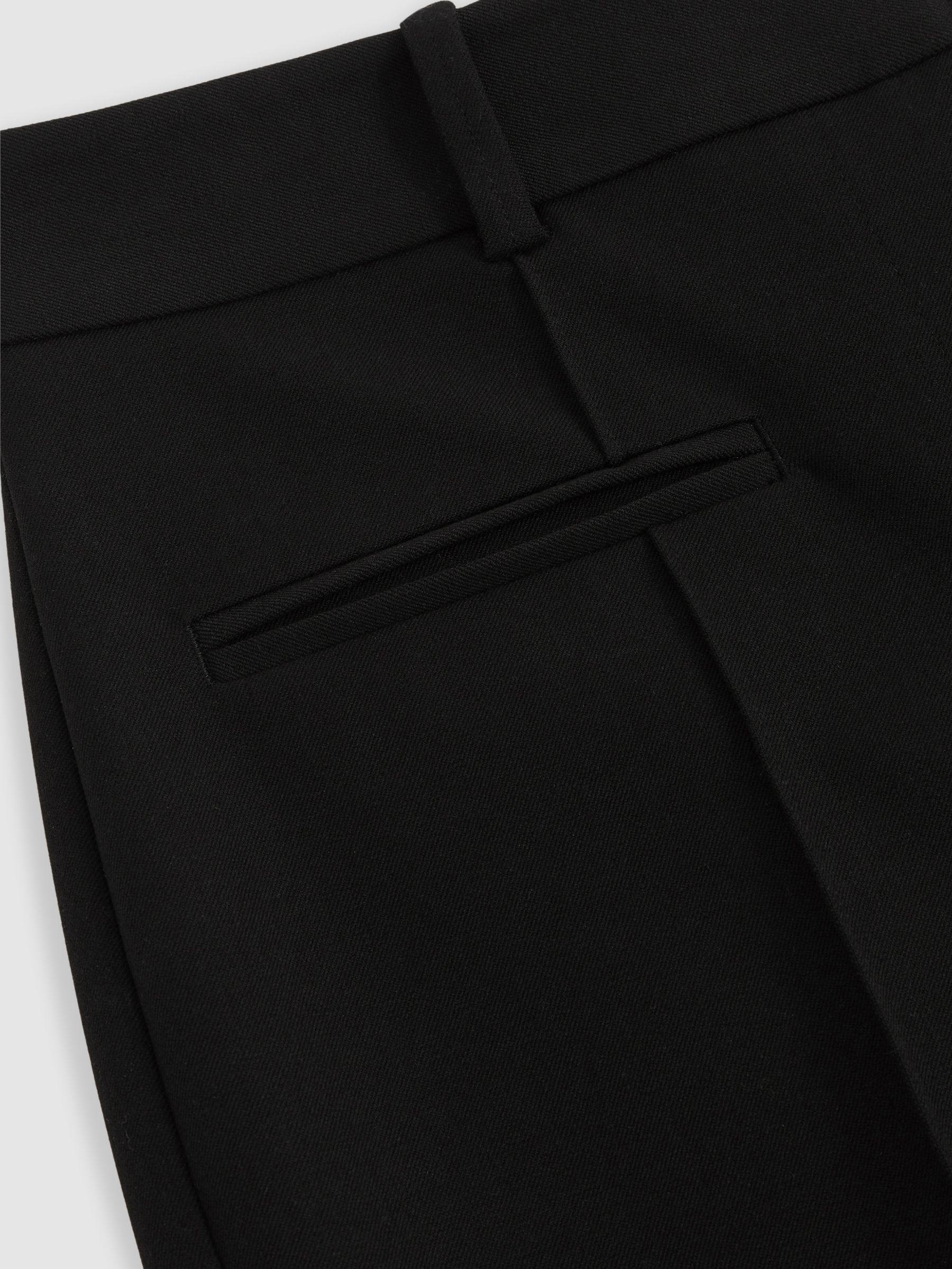 Pintuck Tapered Trousers in Black - Image 7 of 7