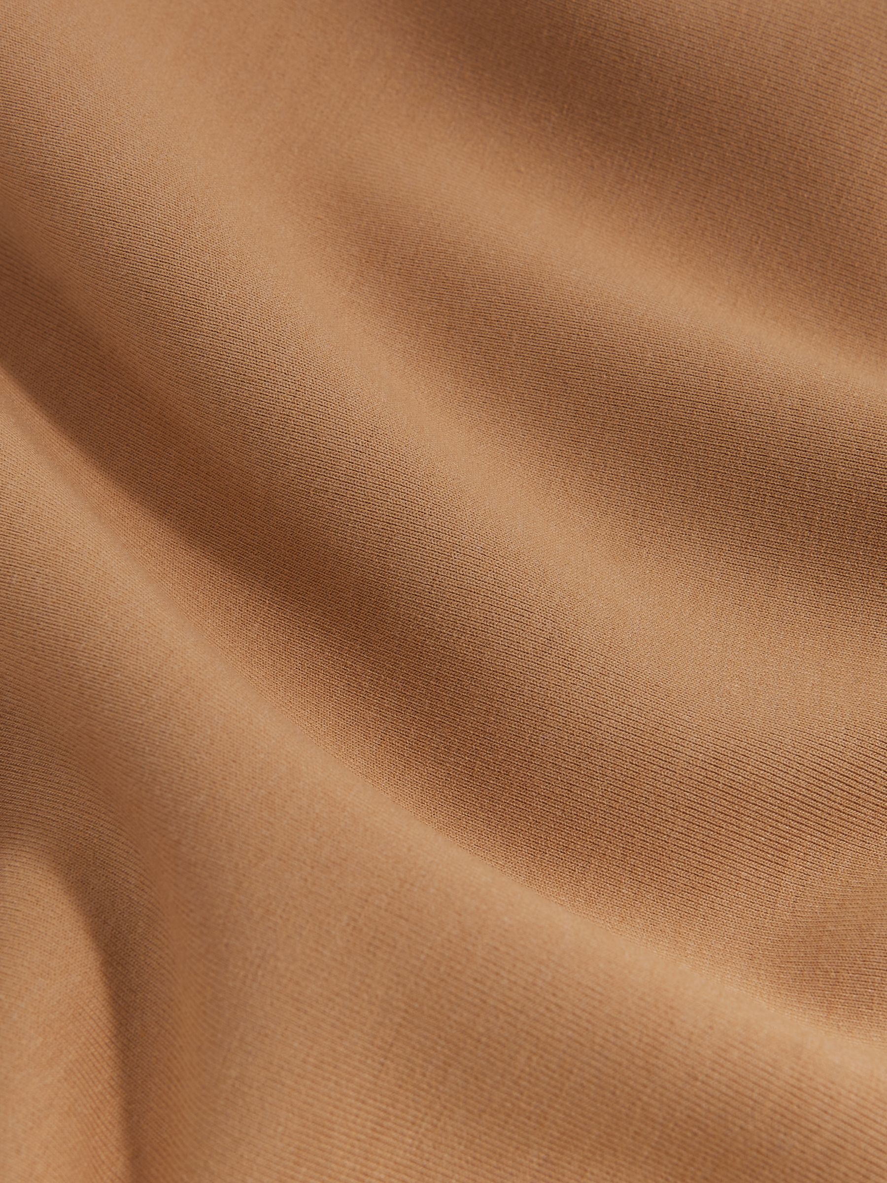 Interlock Jersey Crew Neck T-Shirt in Light Camel Brown - Image 5 of 5