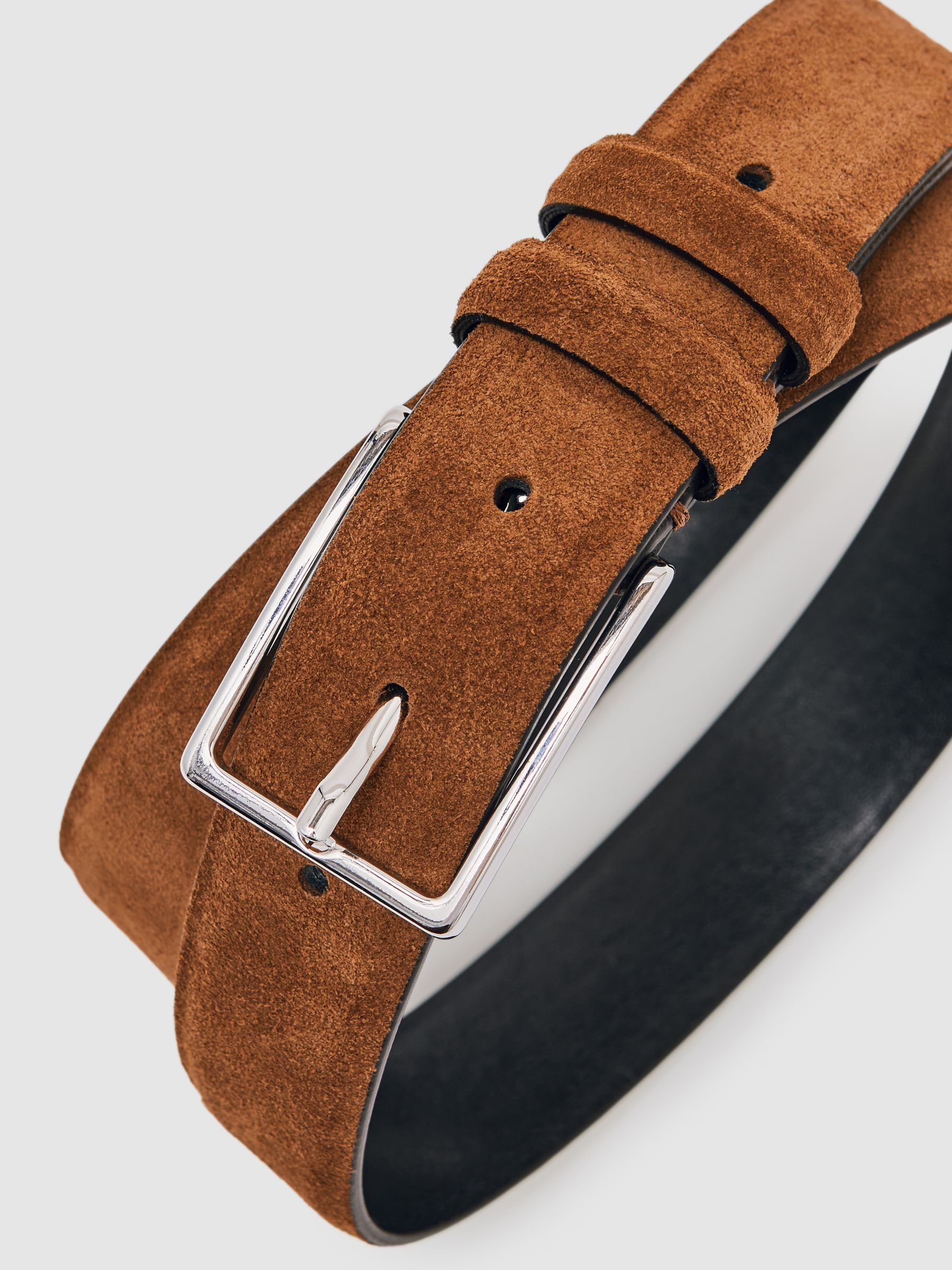 Suede Belt in Tobacco Brown - Image 4 of 4