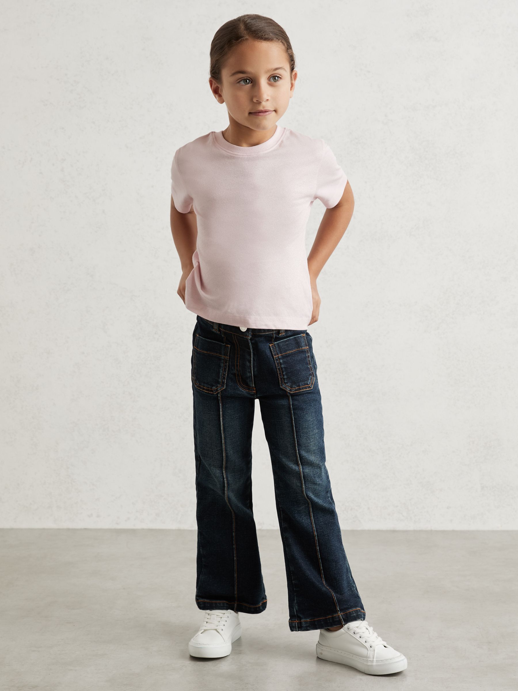 9-13 yrs Cotton Crew Neck T-Shirt in Pink - Image 3 of 4